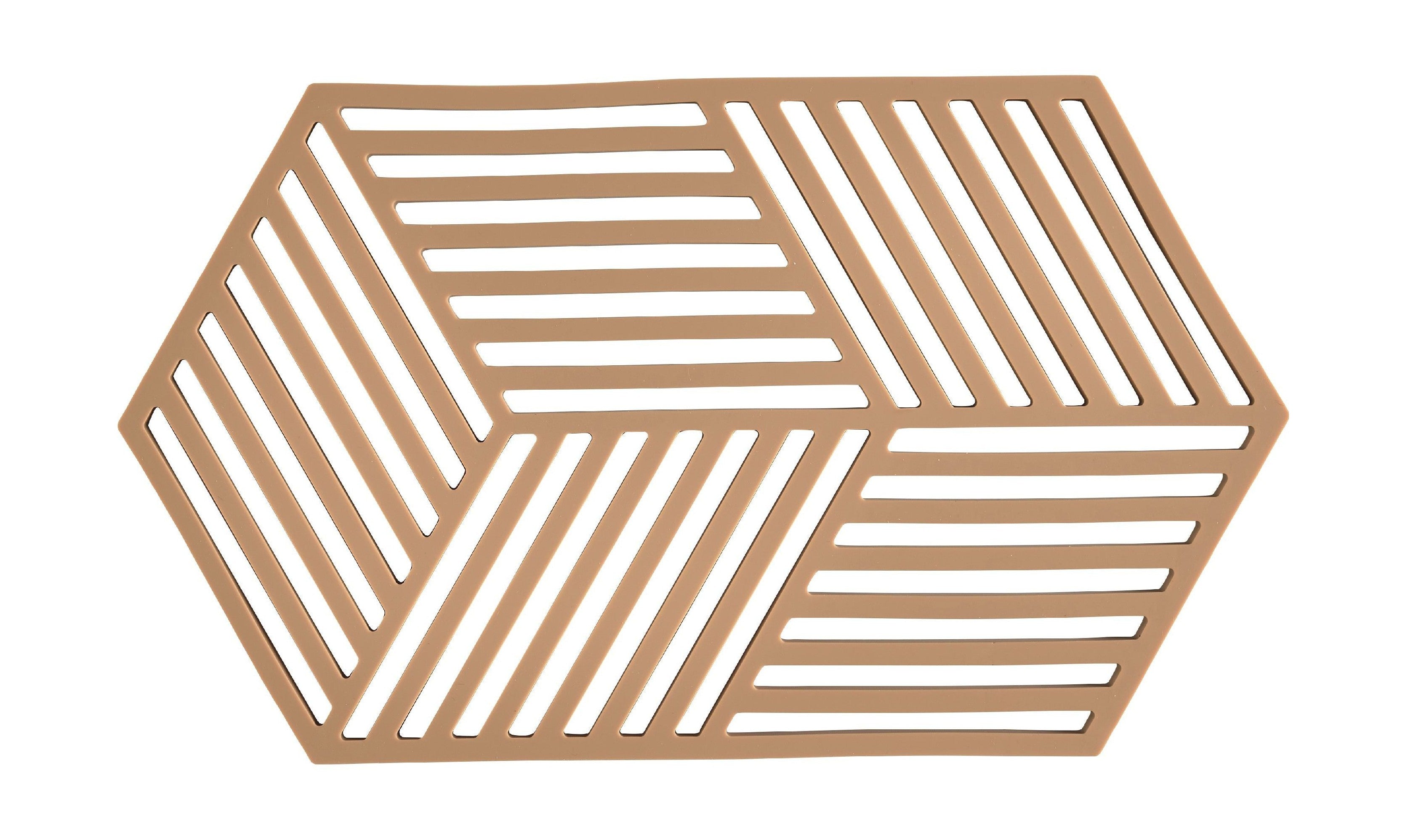 Zone Denmark Hexagon Trivet 24 X 14 X 0,9 Cm, Light Terracotta