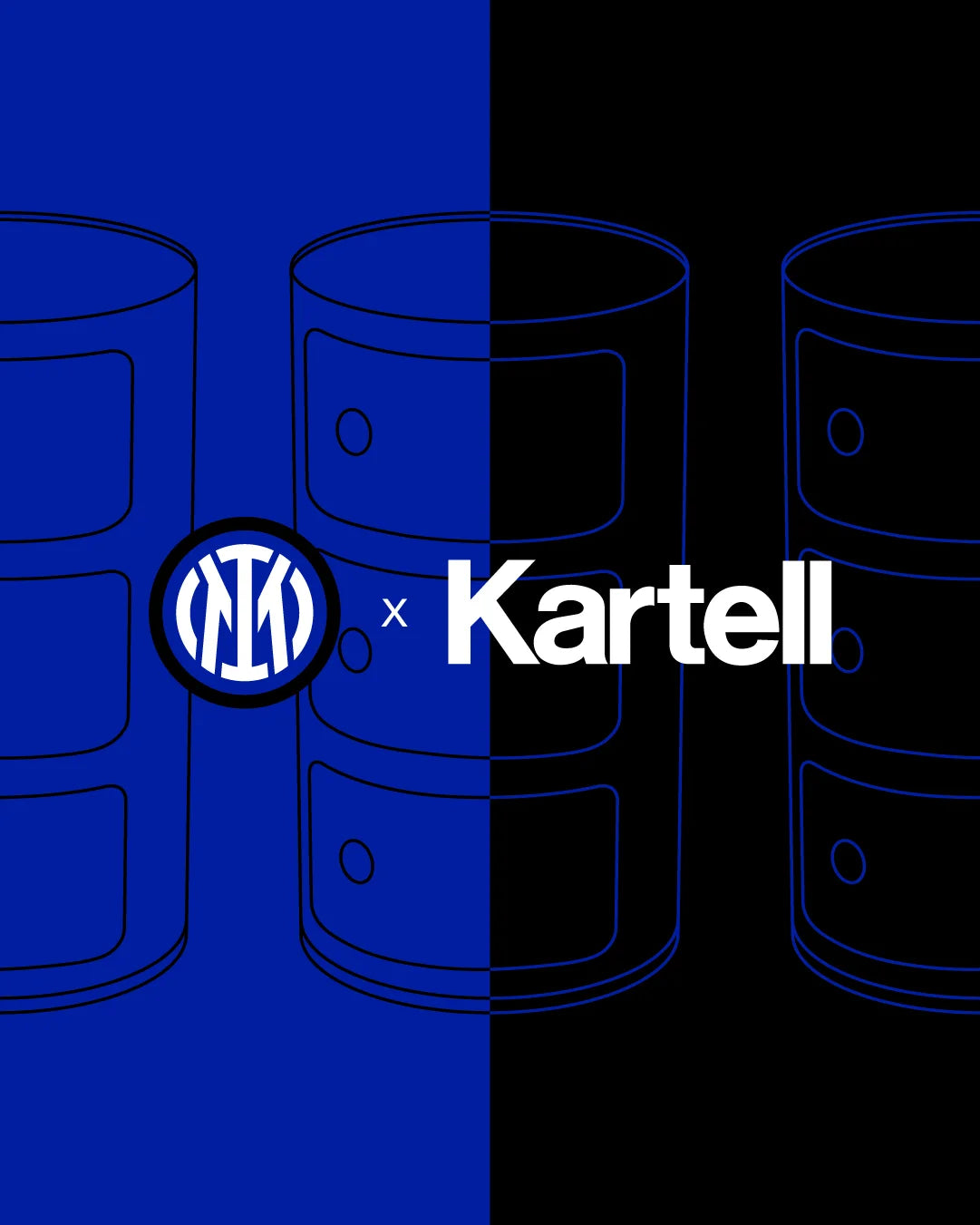 Kartell Componibili Classic Container 3 elementy, czarne