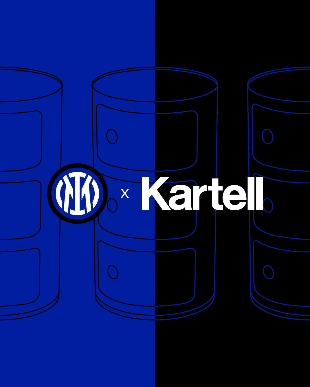 Kartell Componibili Classic Contener 3 elementy, czerwony