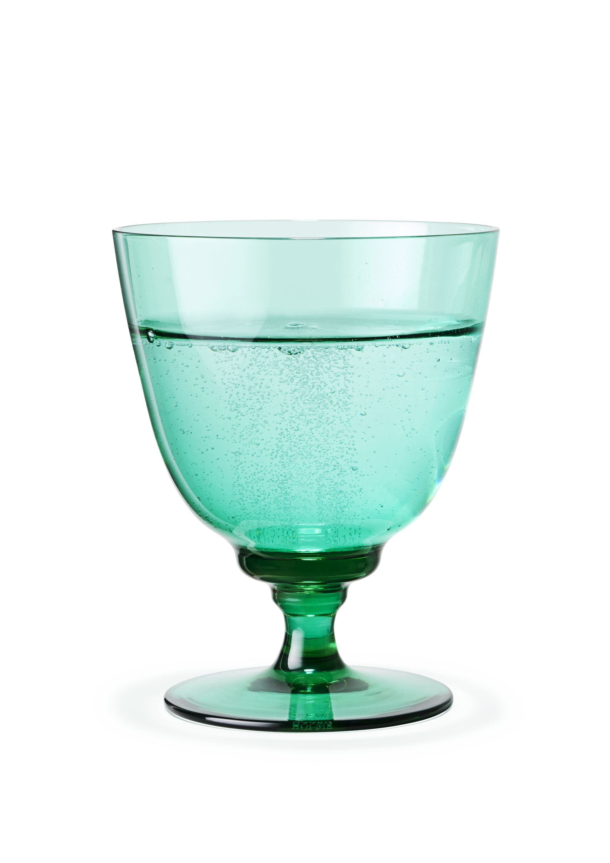 Holmegaard Flow Glass Foot 35 Cl, Emerald Green