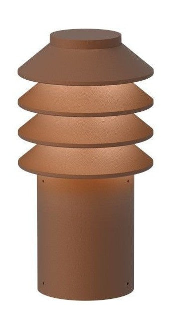 Louis Poulsen Bysted Garden Bollard Led 3000 K 14 W Spike Without Adaptor With Connector Short, Corten