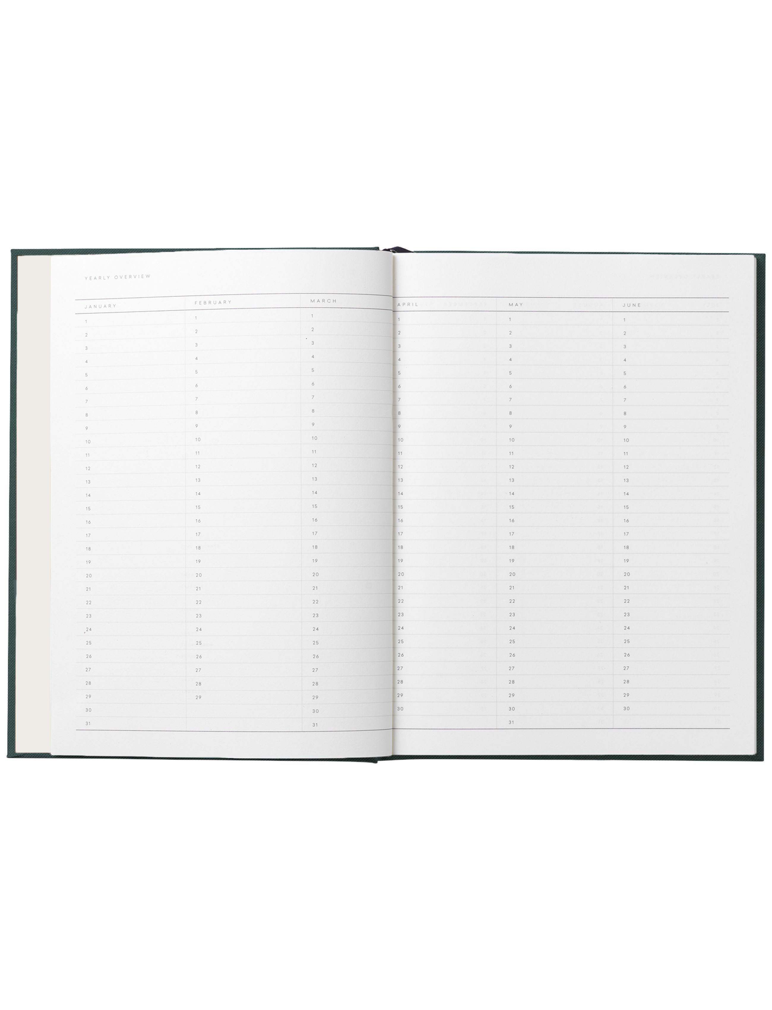 Notem Studio nawet Work Work Journal Large, Dark Green Cloth