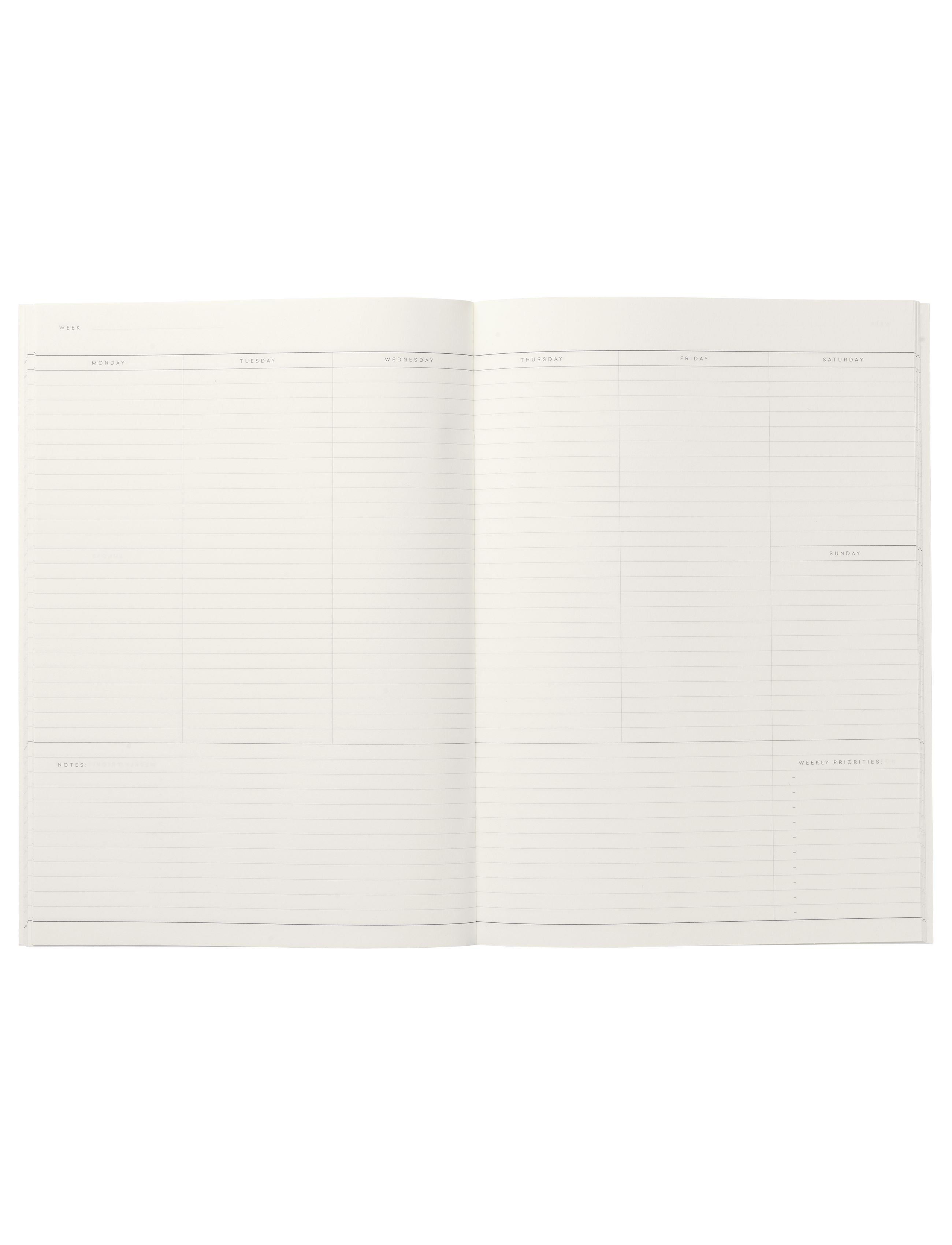 Notem Studio Milo Weekly Planner Book, Dark Green