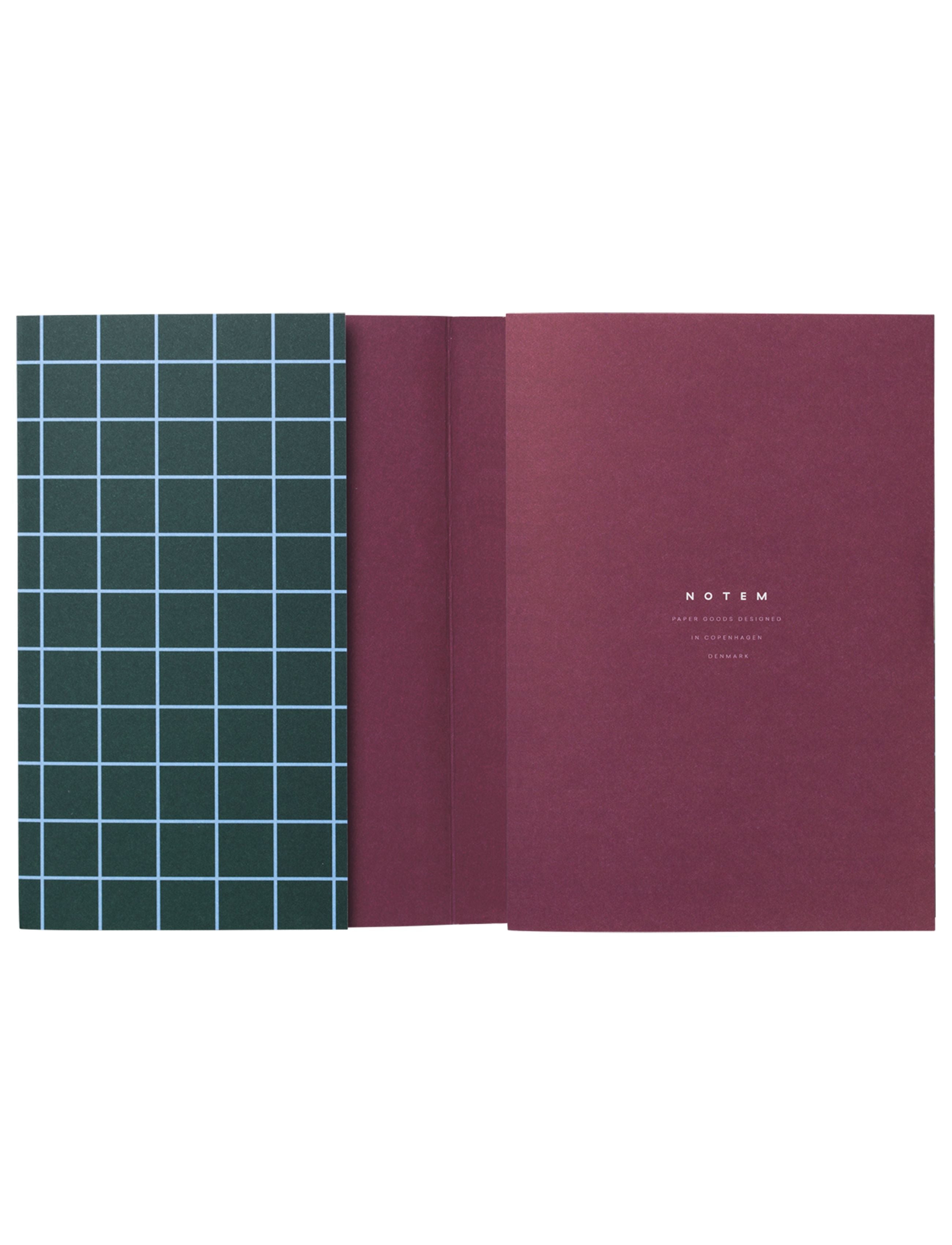 Notem Studio Uma Flat Lay Paper Notebook Mały, ciemnozielony