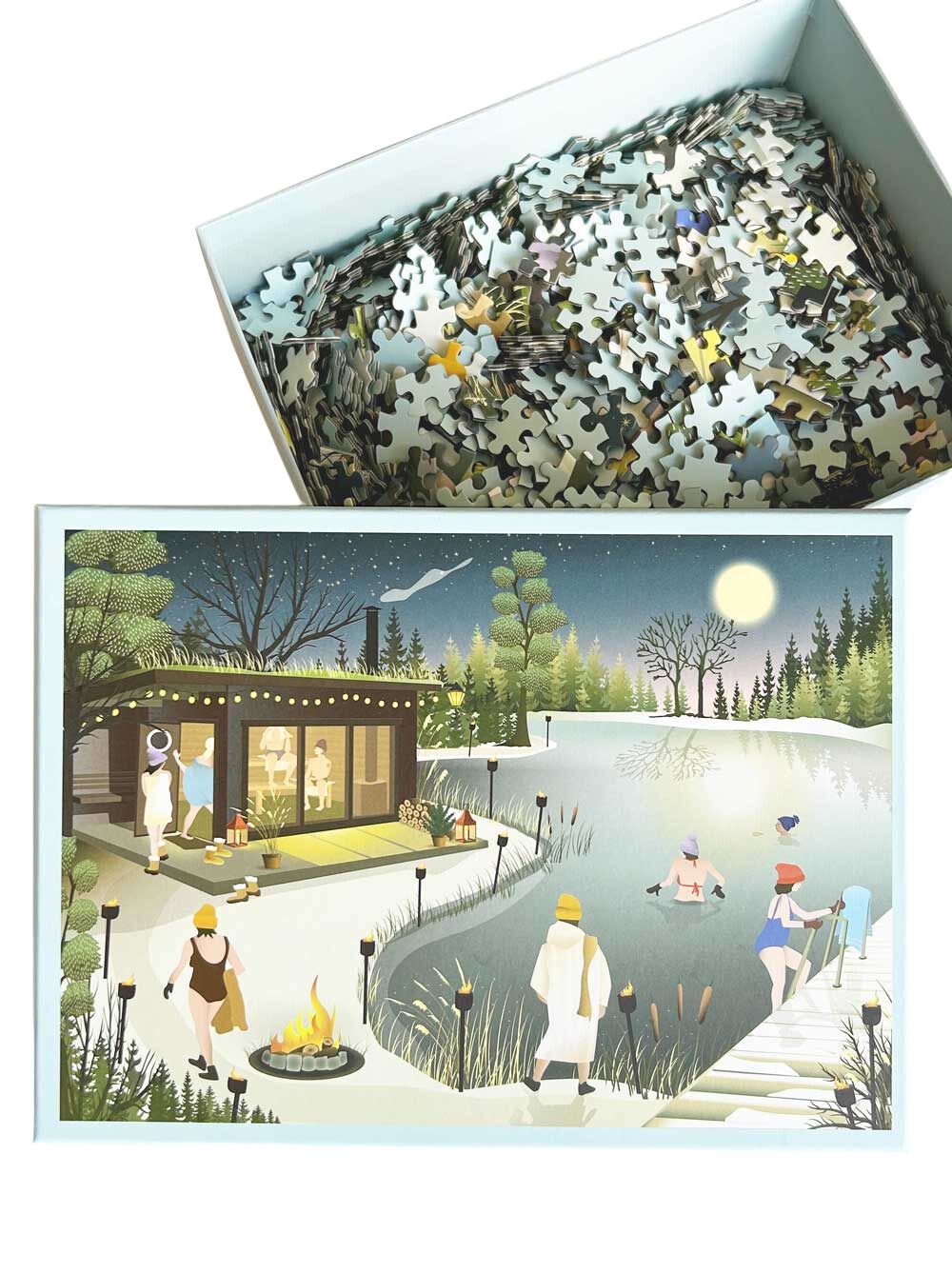 Sauna Vissevasse nad Lake Puzzle 1000 szt.