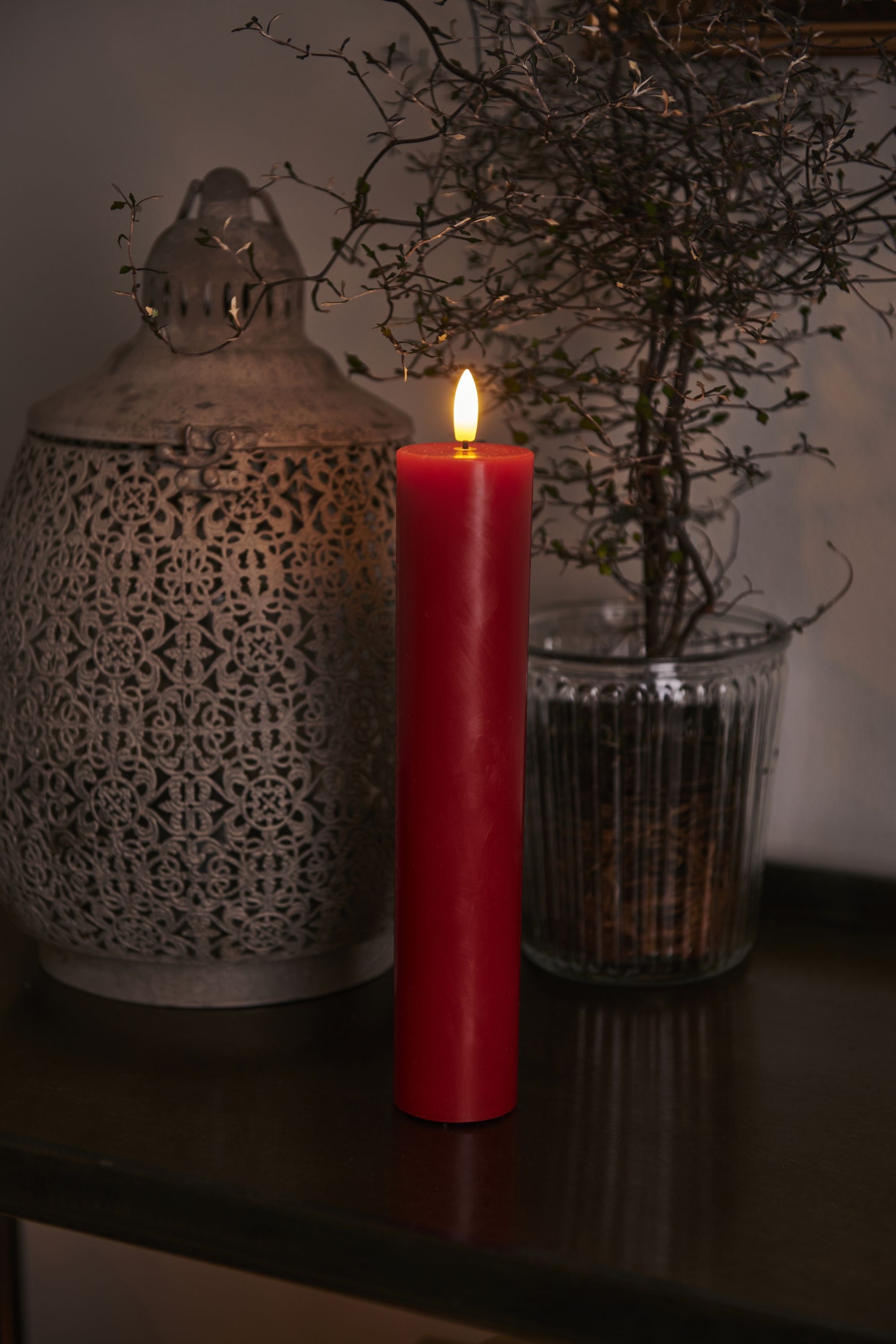 Sirius Sille LED Candle Ø5x H25CM, czerwony