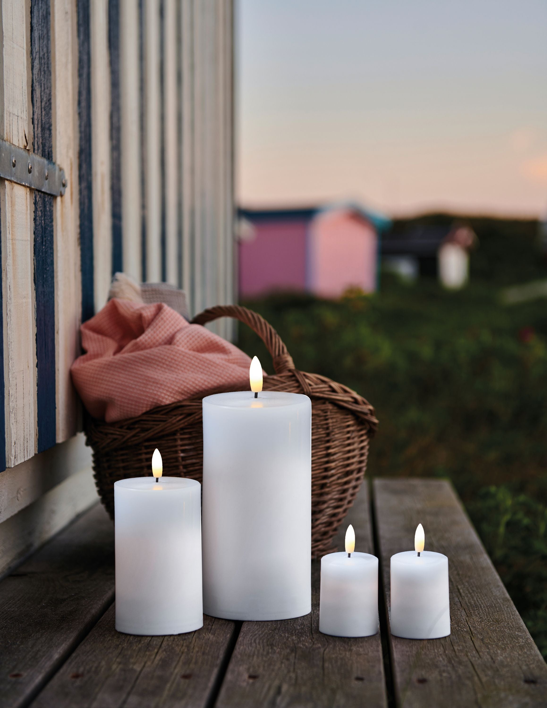 Sirius Sille Outdoor Candle White, Ø10x H20CM