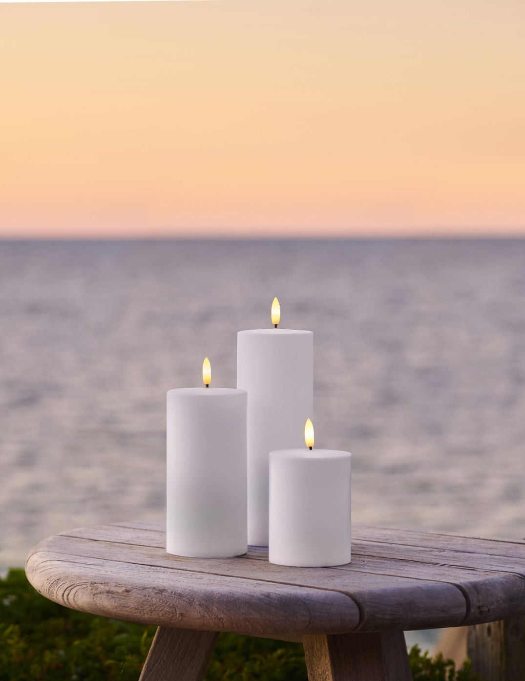 Sirius Sille Outdoor Led Candle 3 Pcs., White