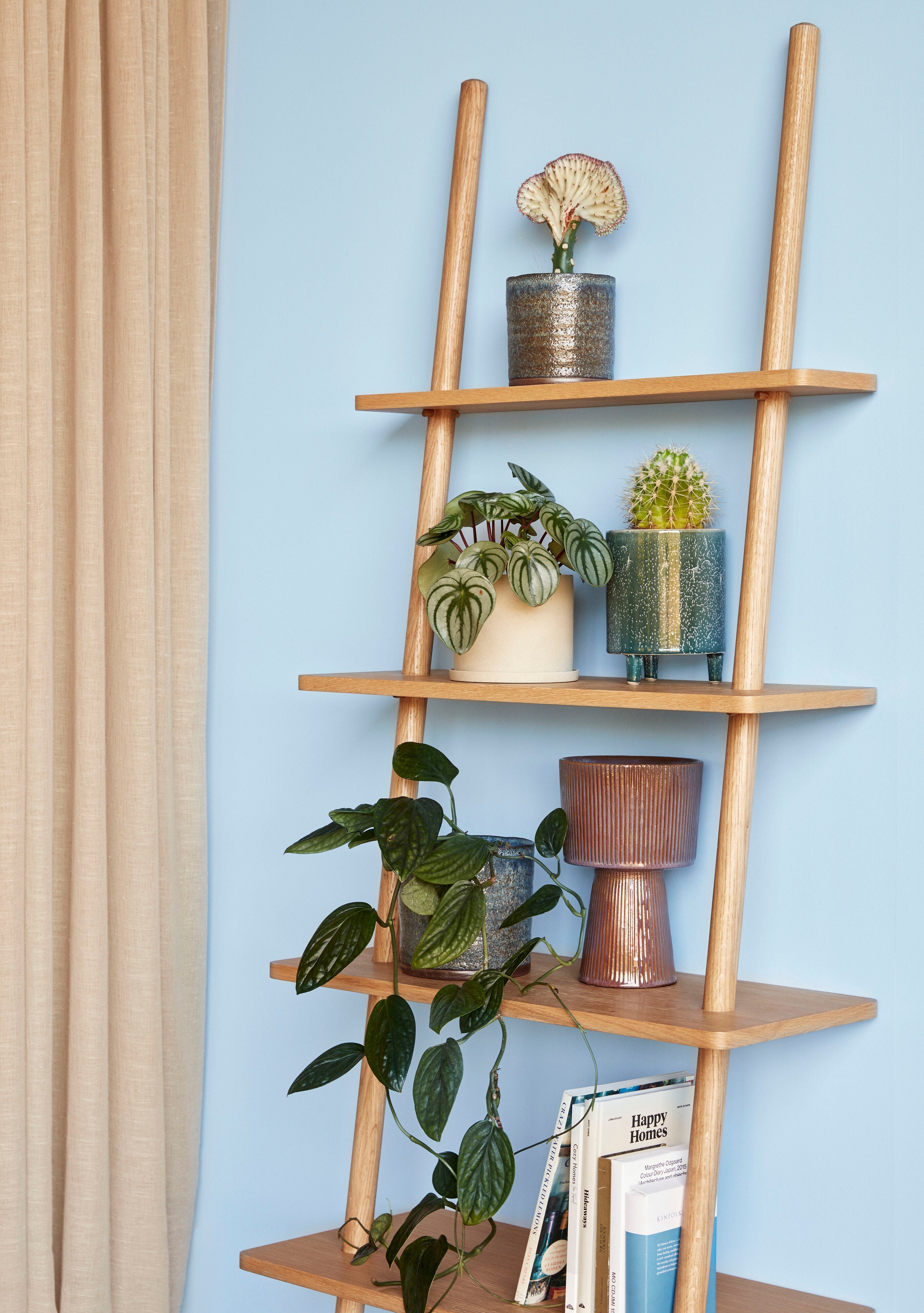 Hübsch Lean Display Ladder Shelf Natural
