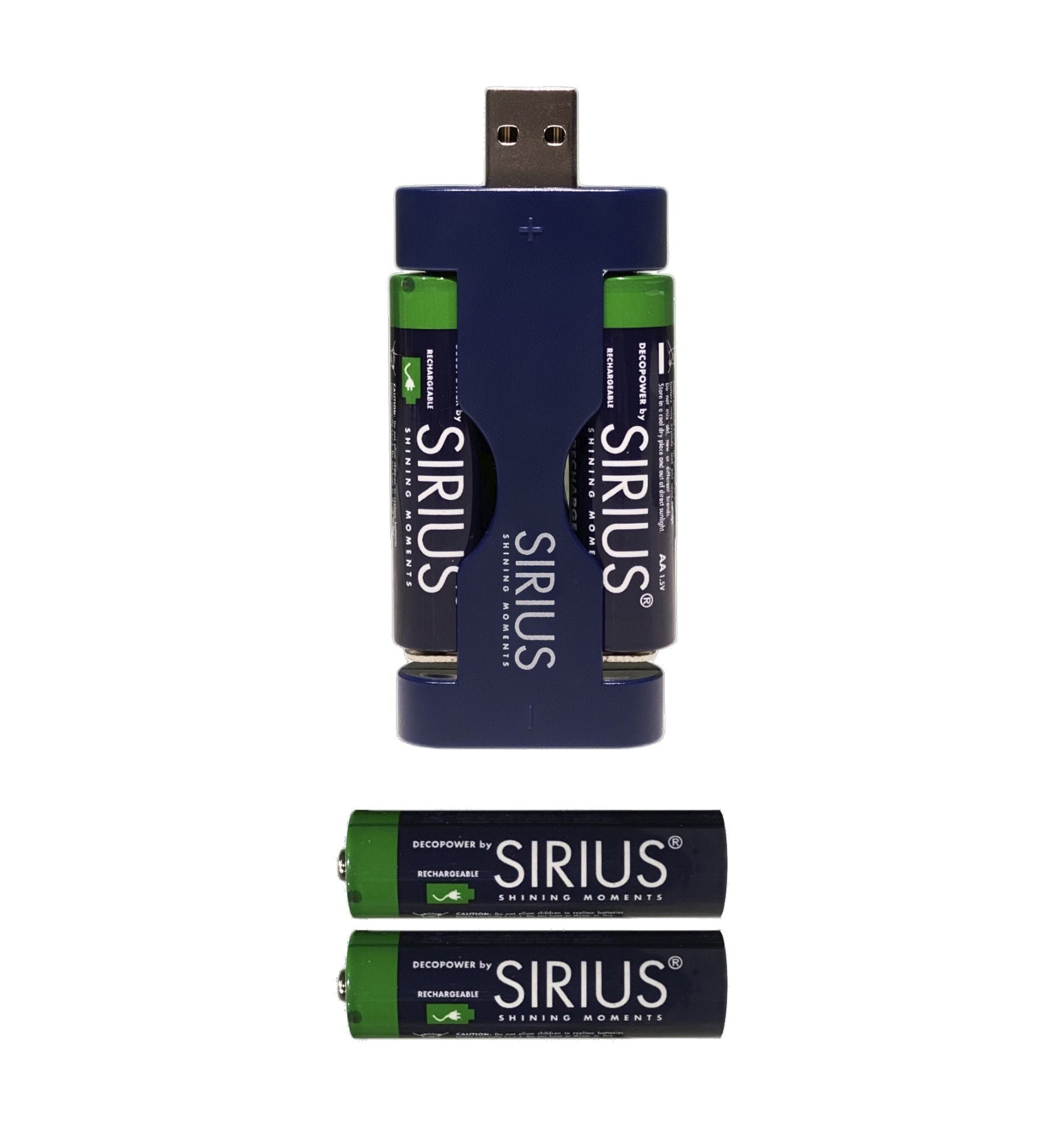 Sirius Deco Power ładowarka USB w tym. Baterie 4x AA