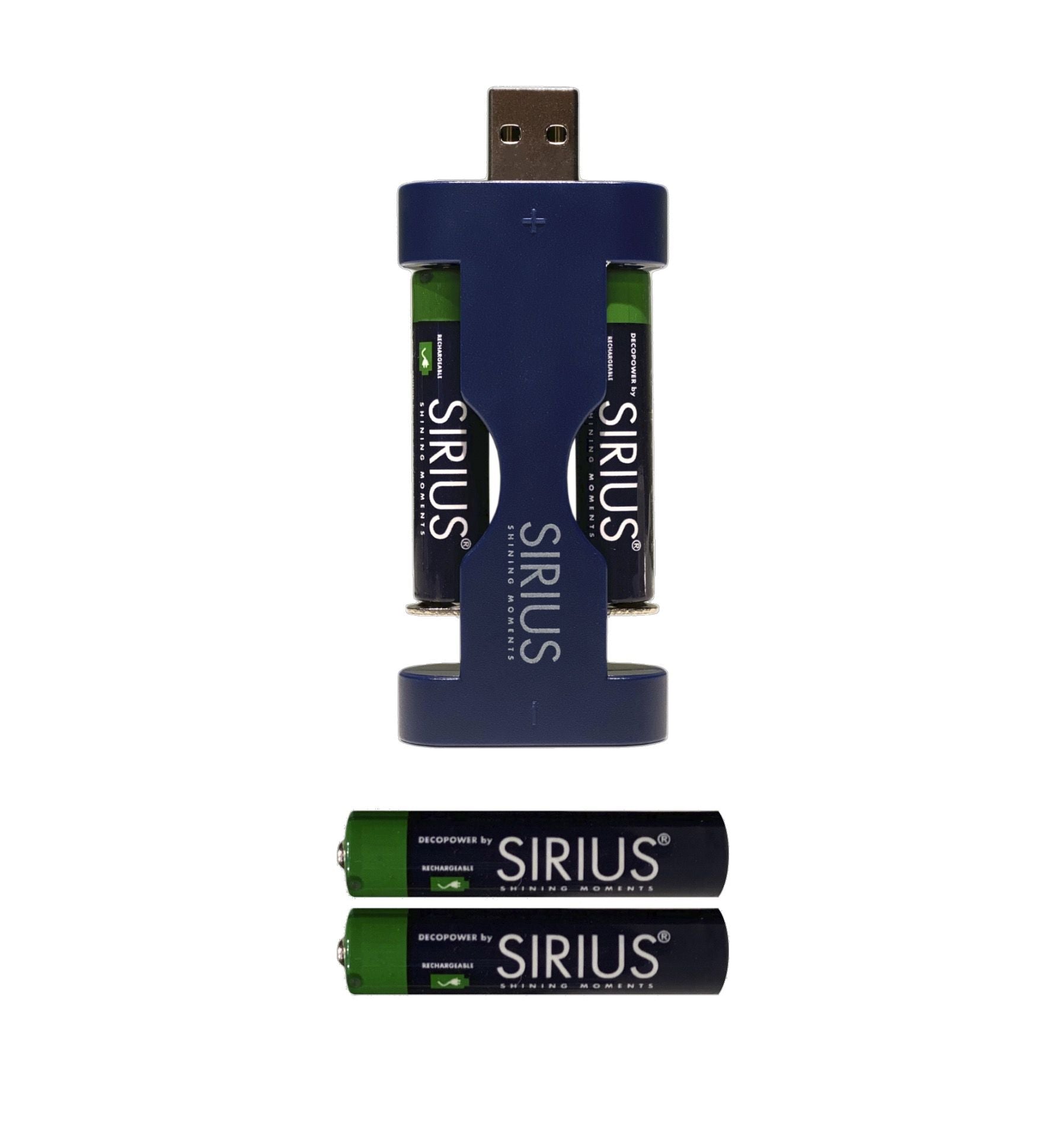 Sirius Deco Power ładowarka USB w tym. 4x AAA akumulatorów