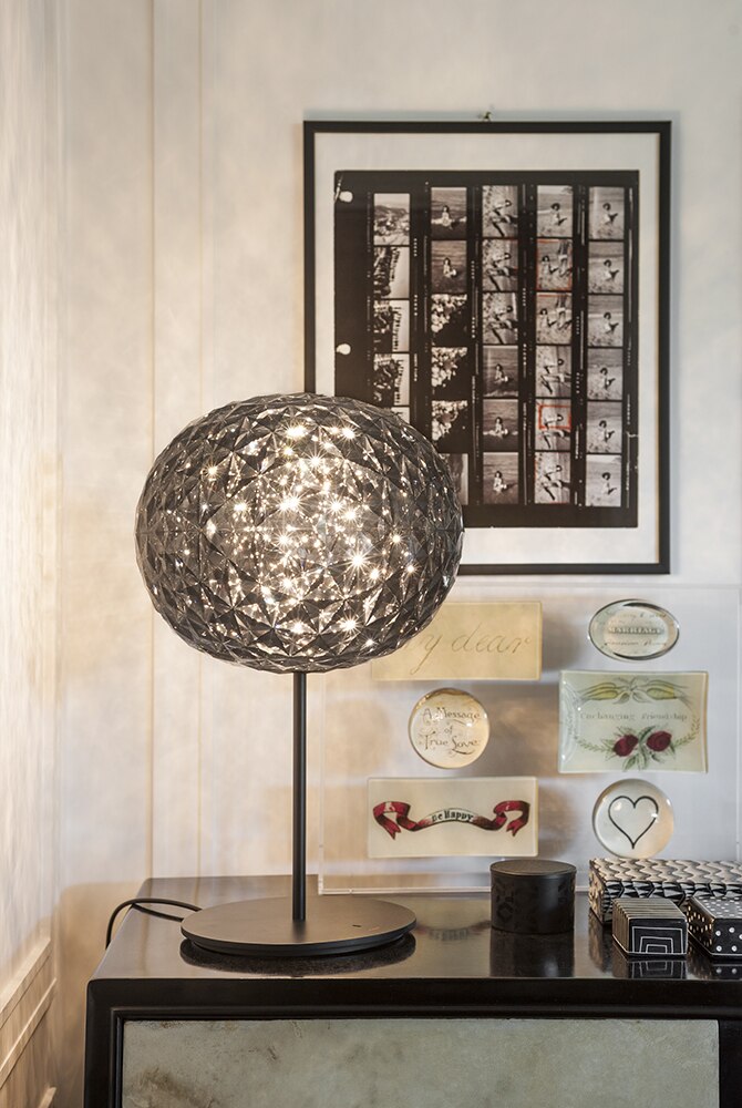 Lampa podłogowa Kartell Planet 160 cm, kryształ