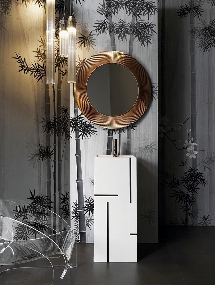 Kartell All Saints Mirror With Lighting, Nude