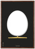 Brainchild The Egg Design Szkic Plakat Ramka wykonana z ciemnego drewna 70x100 cm, czarne tło