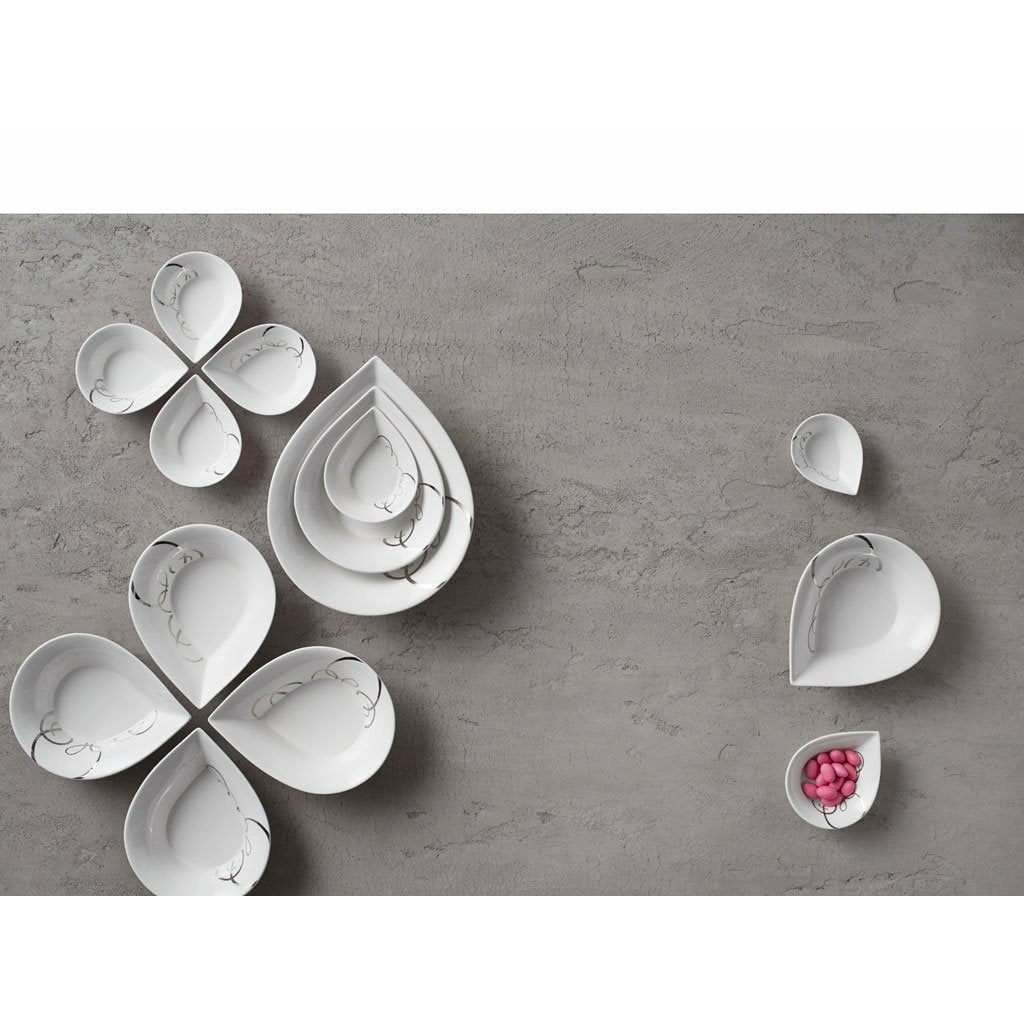 Blomsterbergs Drop Bowls White 4 szt., 13 cm