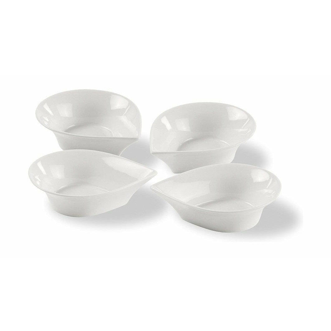 Blomsterbergs Drop Bowls White 4 szt., 13 cm