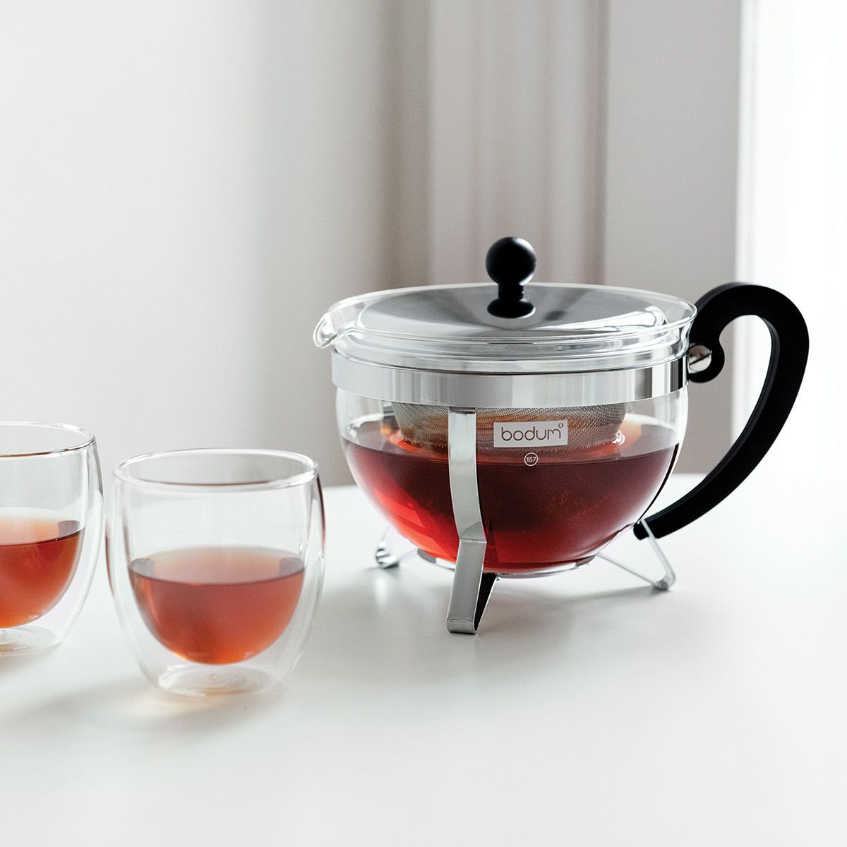 Bodum Chambord Tea Moder z filtrem i chromem pokrywki, 1,3 l