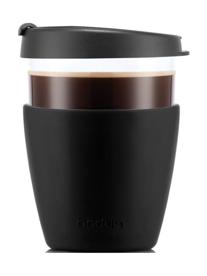 Bodum Joycup Travel Mub Glass Black, 0,35 L