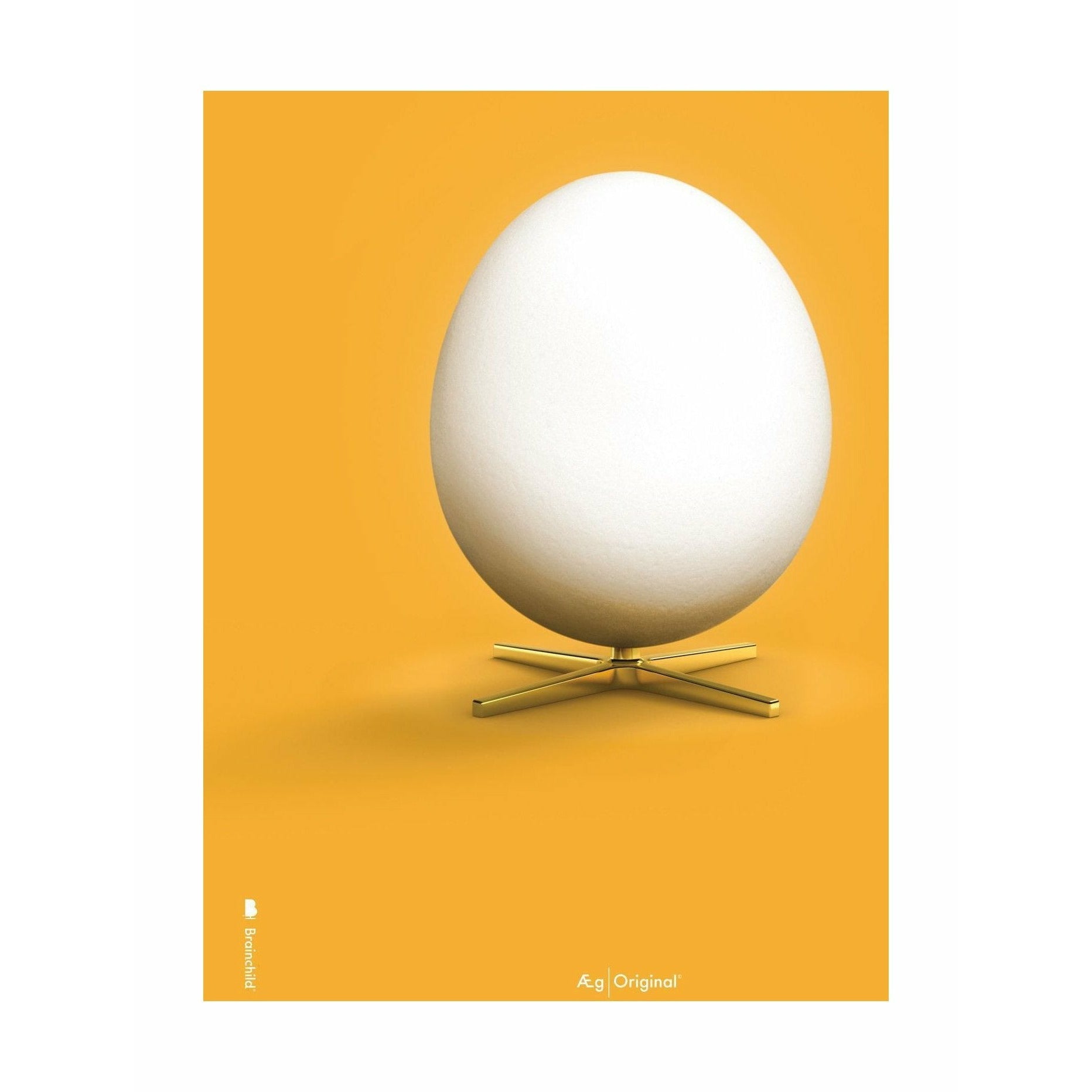 Klasyczny plakat jaja bez ramy 50 x 70 cm, żółte tło