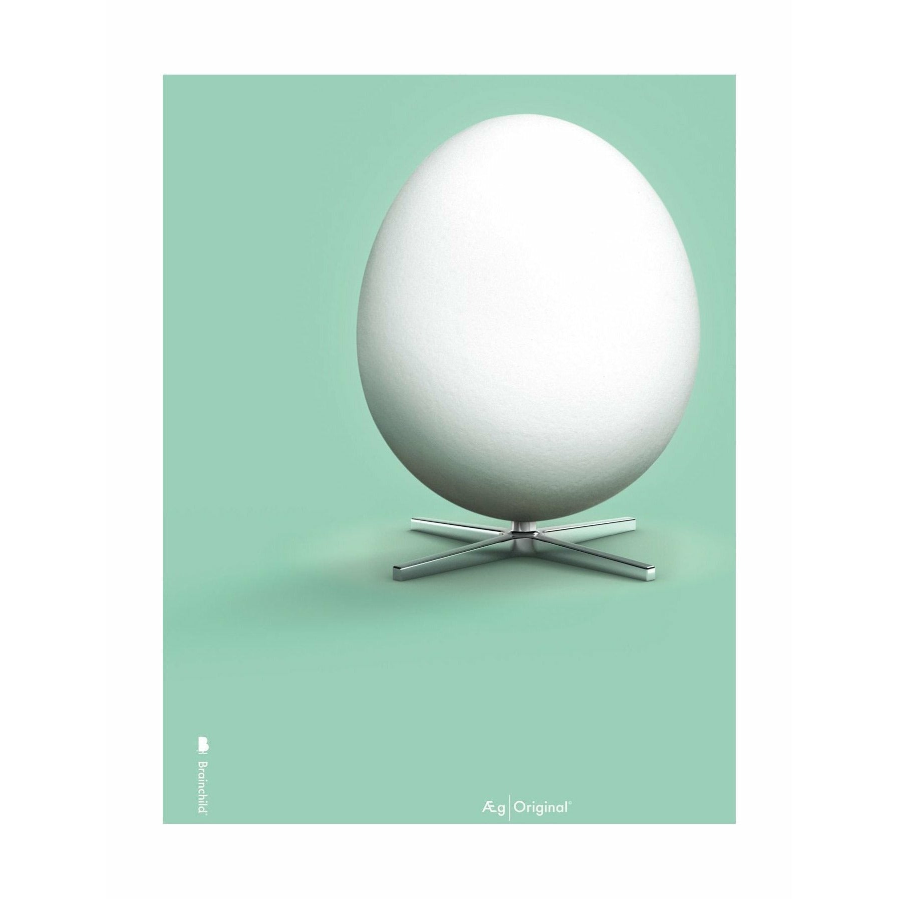 MysterChild Egg Classic Plakat bez ramy 70 x100 cm, zielone tło Mint