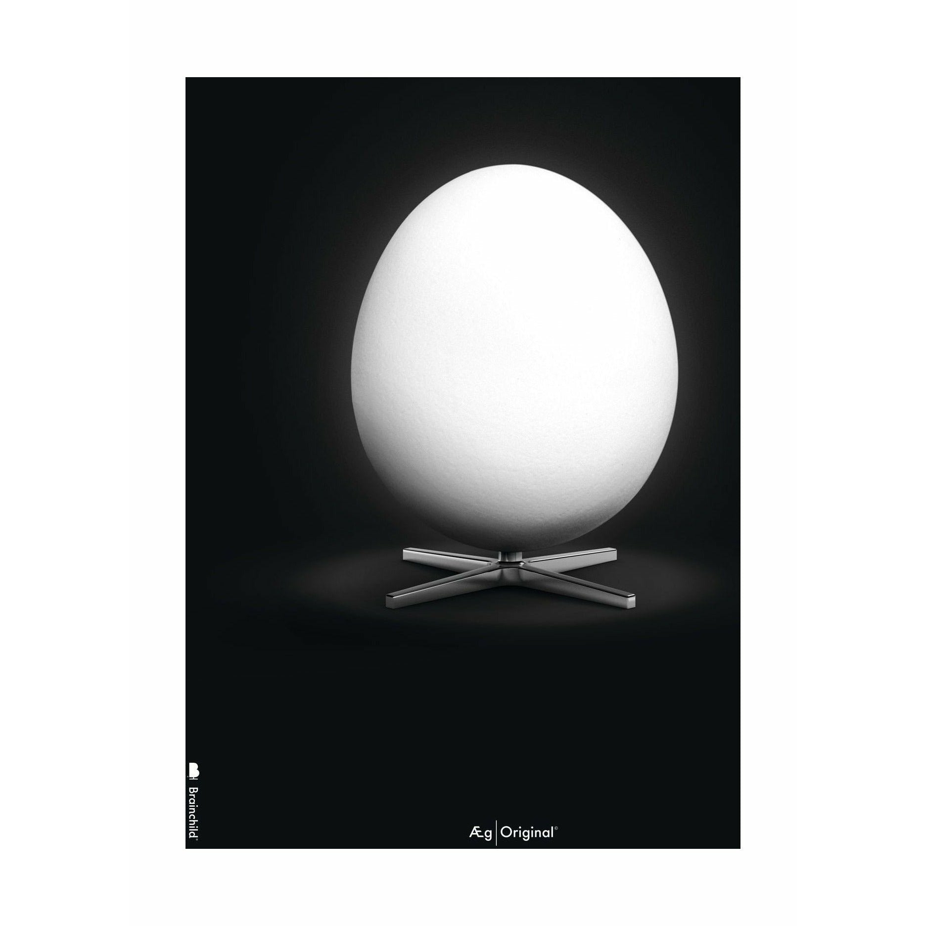 Klasyczny plakat jaja bez ramy A5, czarne tło