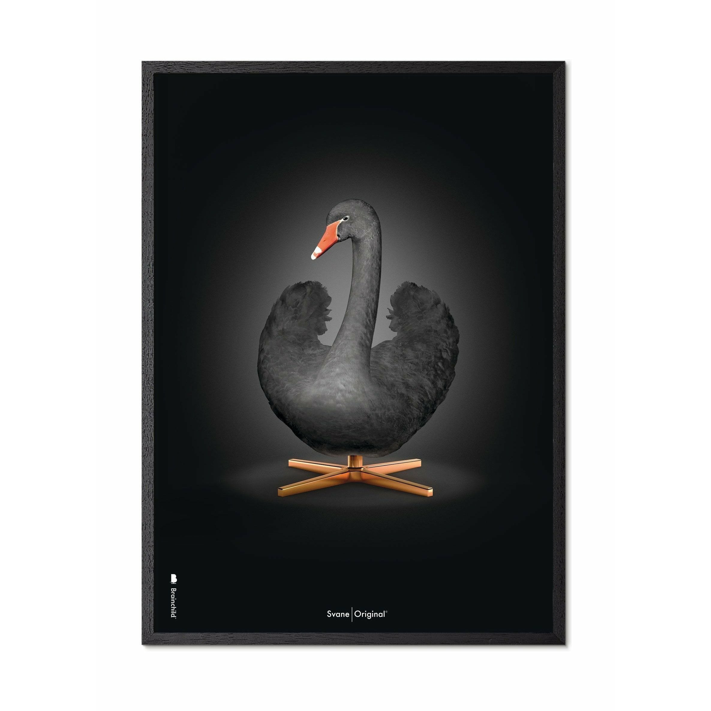 Pomysły Classic Plakat, rama w czarnym lakierowanym drewnie 70 x100 cm, czarne/czarne tło