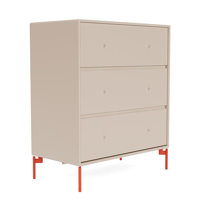 Montana Carry Dresser With Legs, Clay/Rosehip