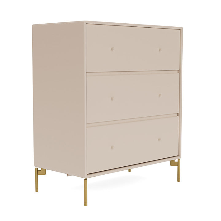 Montana Carry Dresser With Legs, Clay/Brass