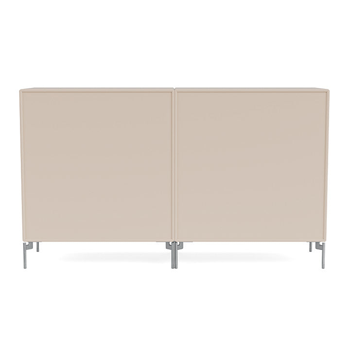 Montana Couple Sideboard With Legs, Clay/Matt Chrome