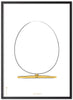 Brainchild The Egg Design Sketch Poster Frame Made Of Black Lacquered Wood 50x70 Cm, White Background