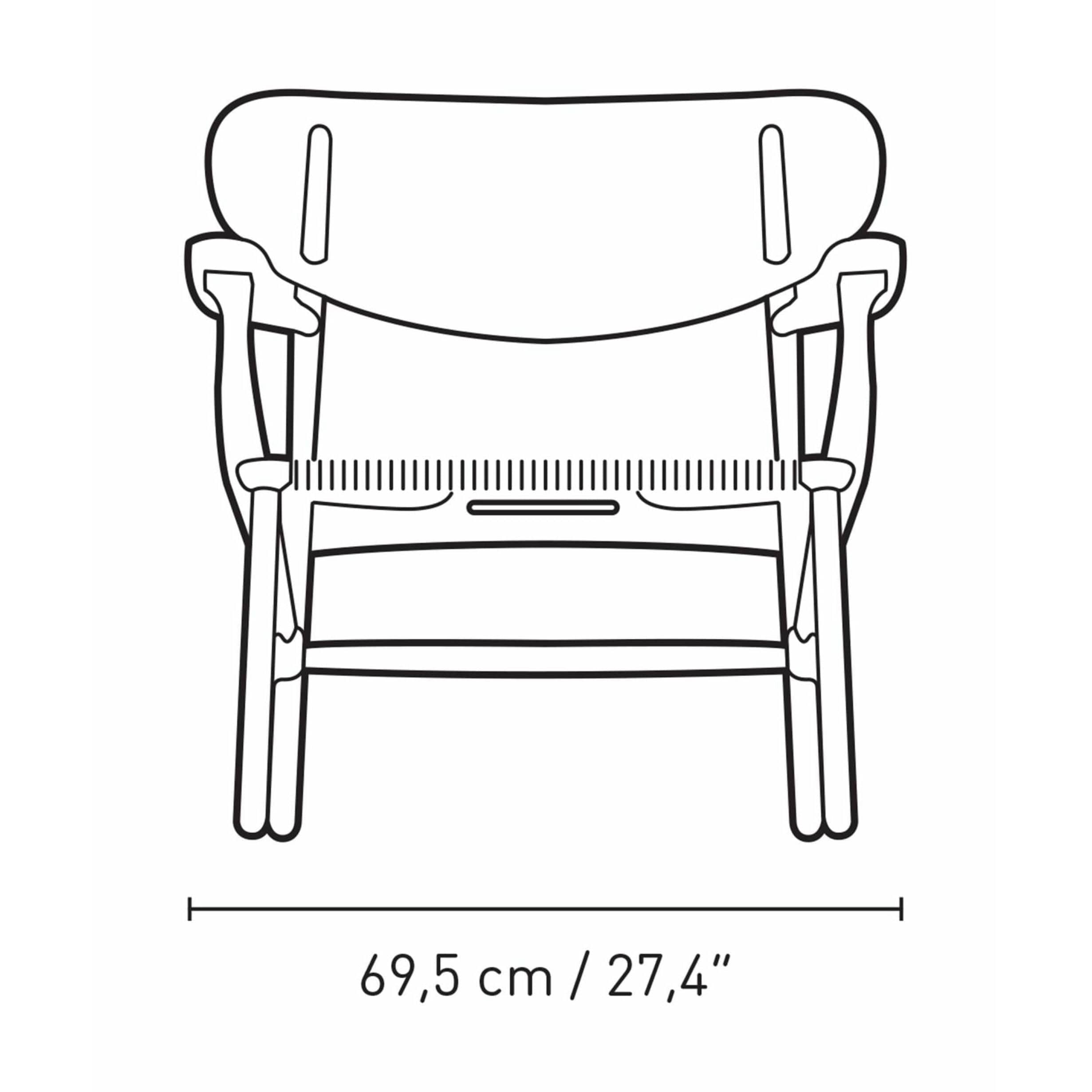 Carl Hansen CH22 REALGE FAILE Dębu, Falu Red/Natural Cord