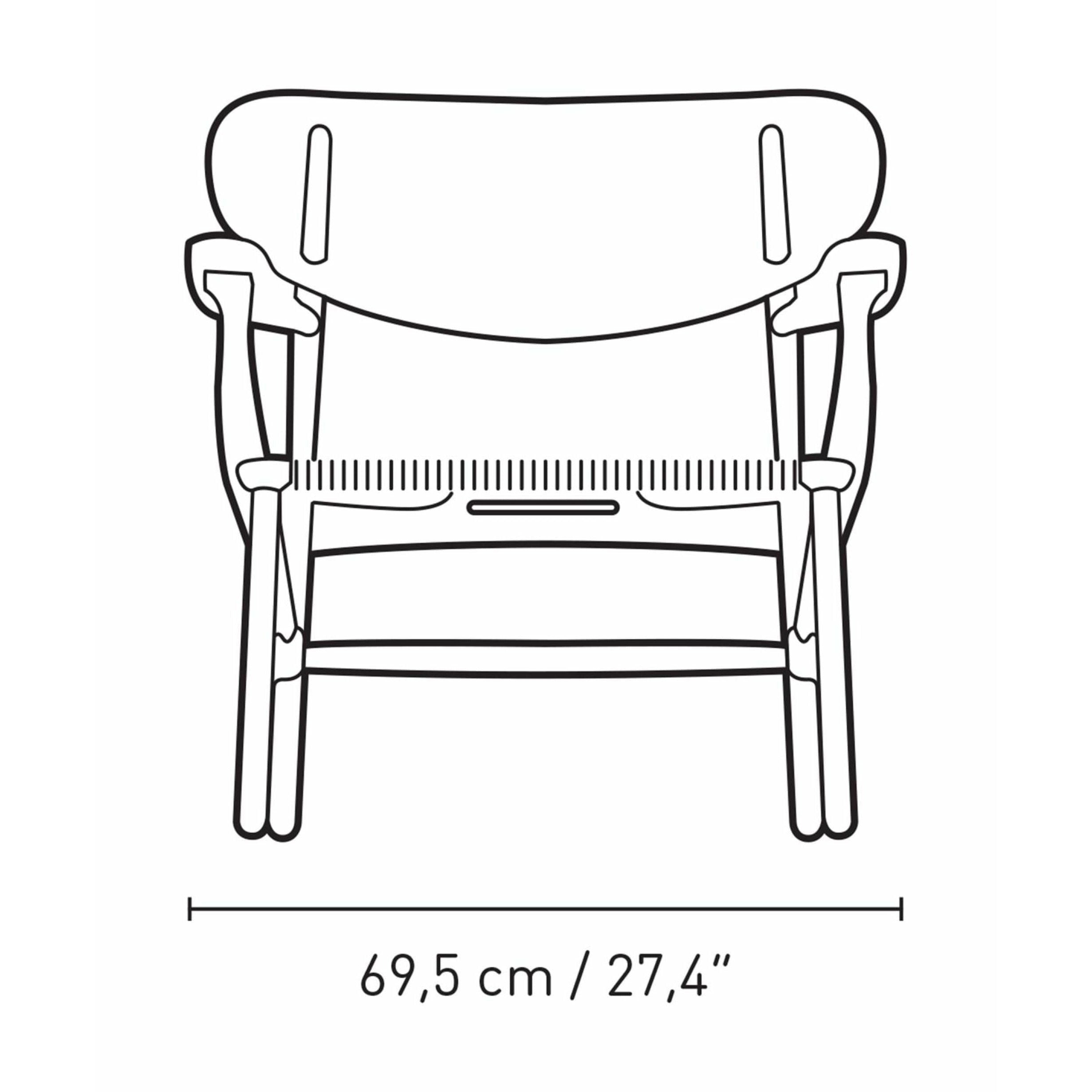 Carl Hansen CH22 REALGE FAILE DAK, Północno -Błękit/Naturalny sznurek