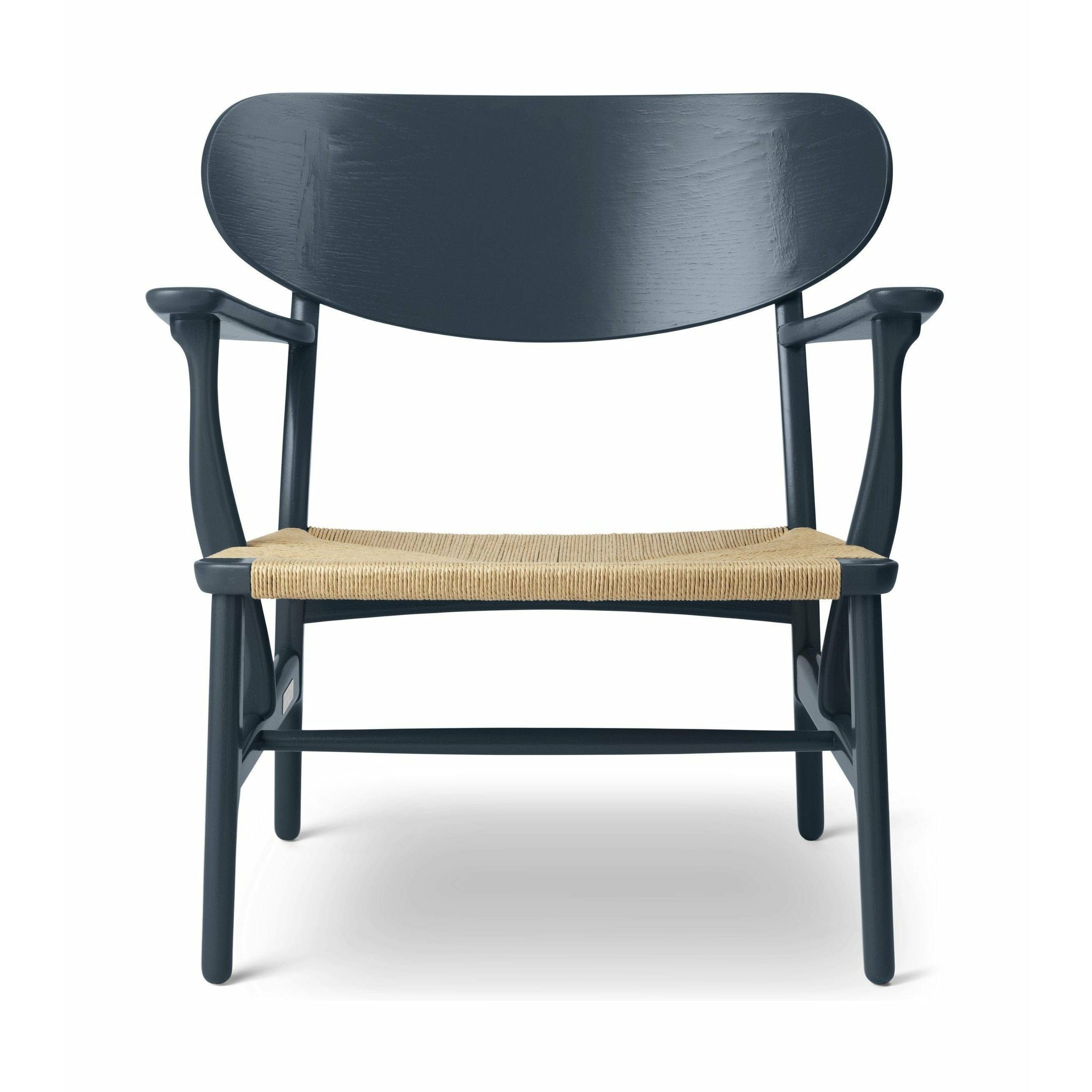 Carl Hansen CH22 REALGE FAILE DAK, Północno -Błękit/Naturalny sznurek