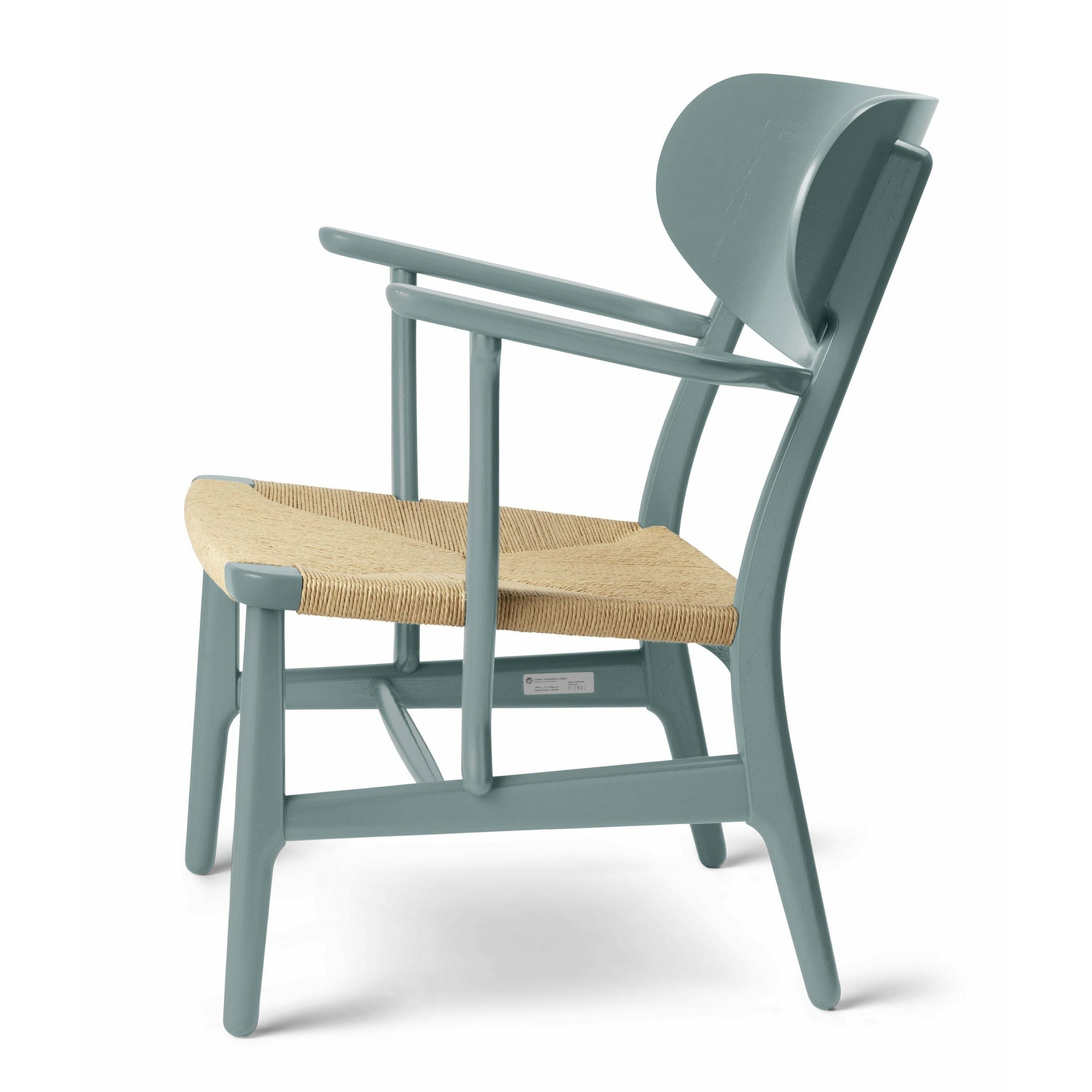 Carl Hansen CH22 REALGE FAILE DAK, Pewter Blue/Natural Widisk