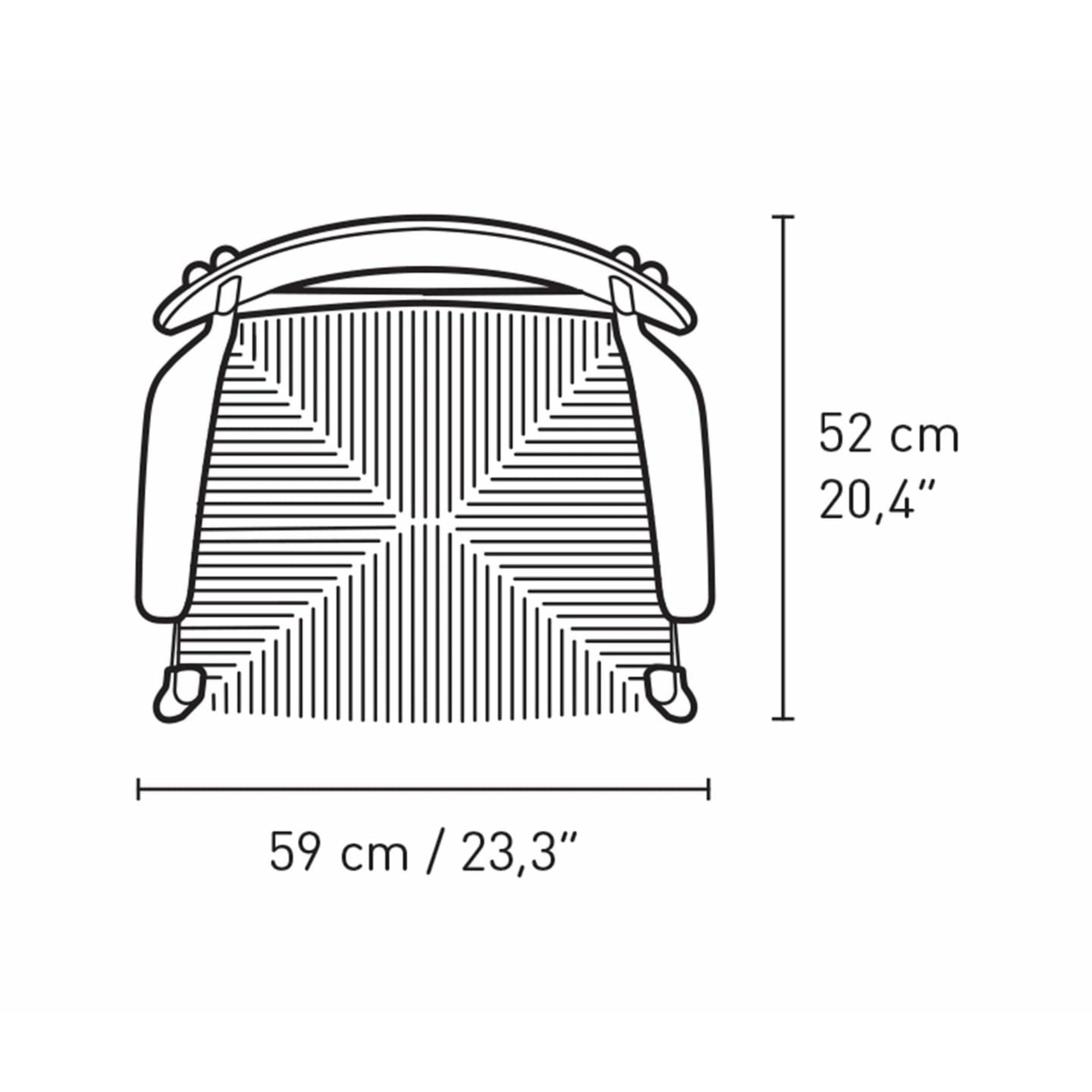 Carl Hansen CH26 Krzesło dębowe, puder niebieski/naturalny tkany