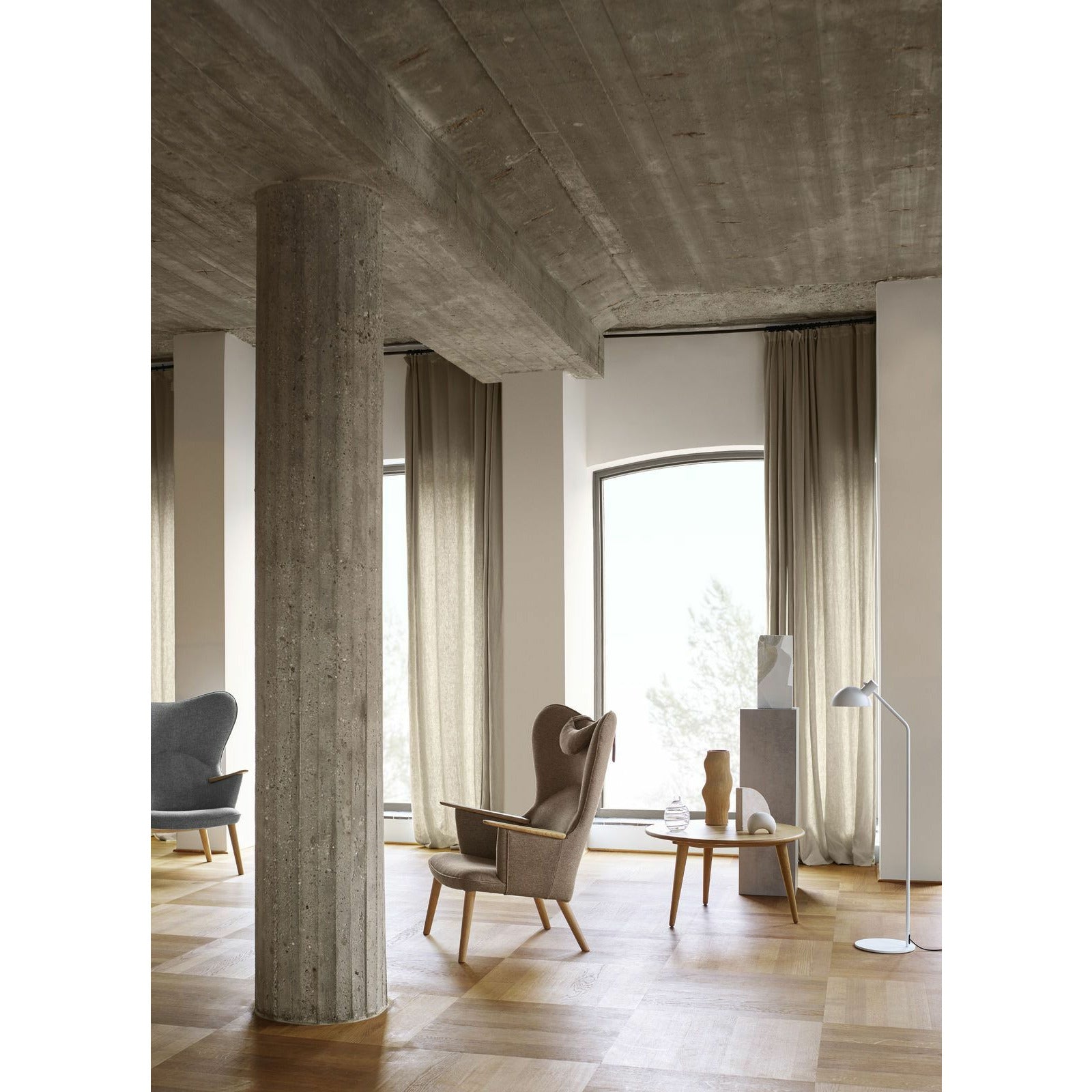 Carl Hansen CH78 MAMA Bear Lounge, Oak Oil/Grey Fiord 0151