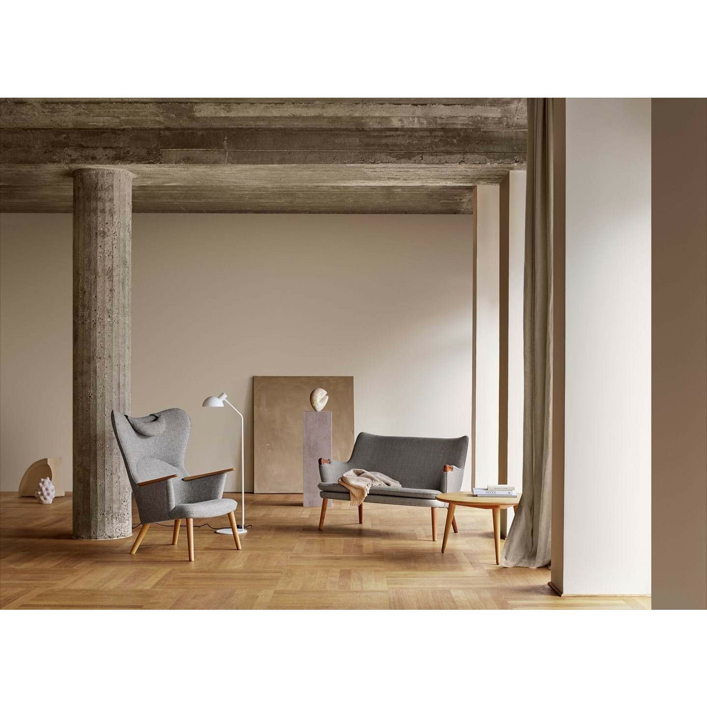 Carl Hansen CH78 MAMA Bear Lounge, Oak Oil/Grey Hallingdal 0130