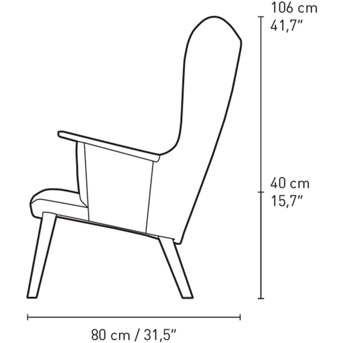 Carl Hansen CH78 MAMA Bear Lounge, Oak Oil/Grey Hallingdal 0130