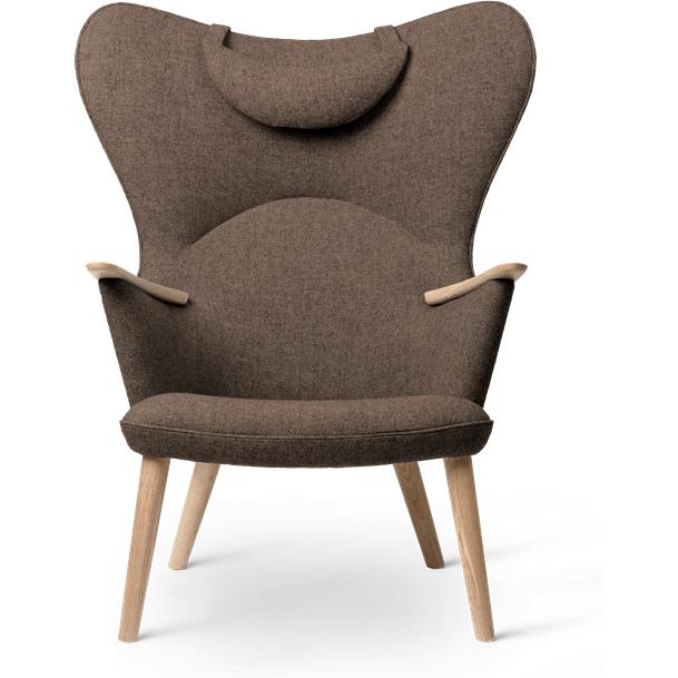 Carl Hansen CH78 Mama Bear Lounge krzesło, Oak Soulted/Brown Fiord 0271