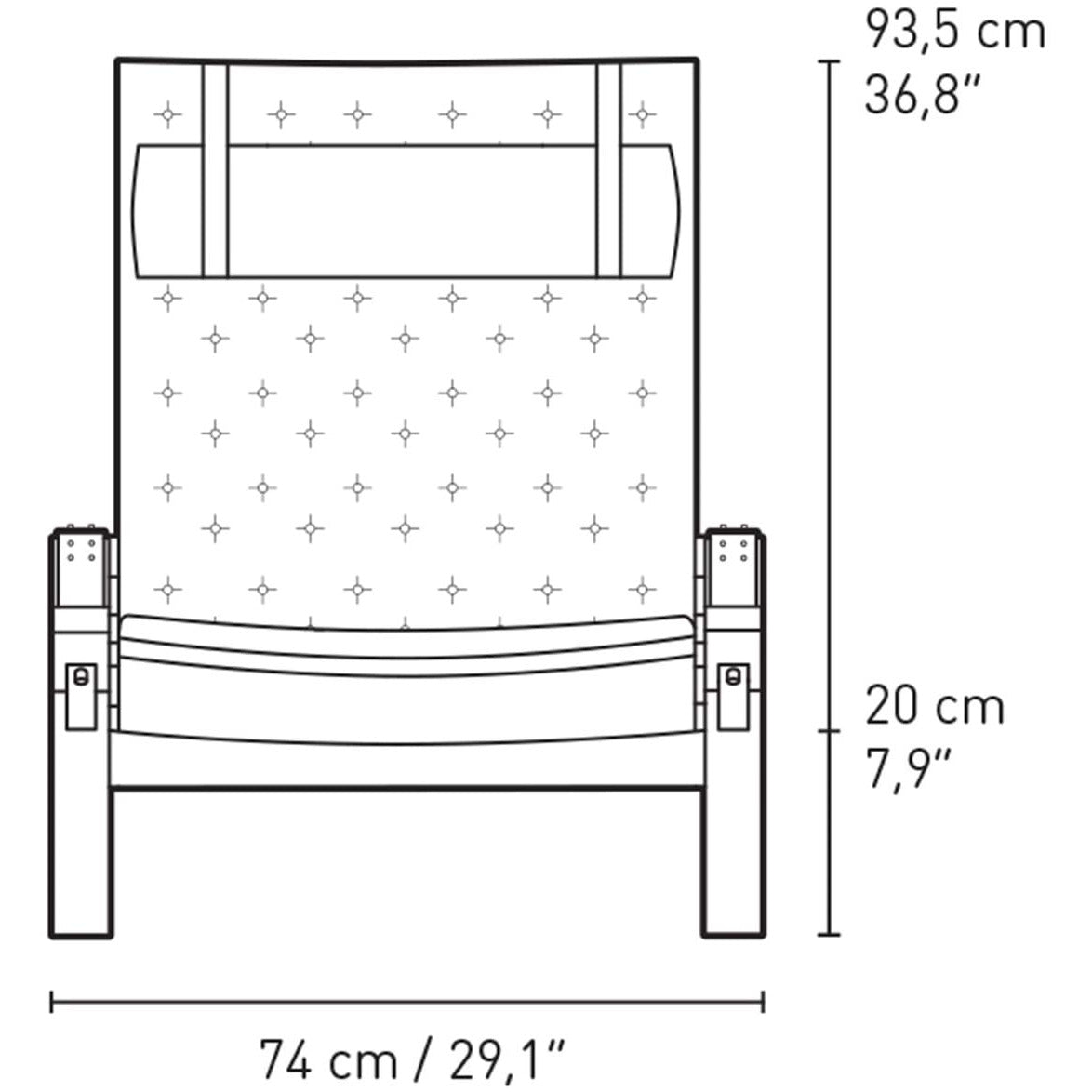 Carl Hansen FK10 PLICA Oak dębowy/płótno, naturalne