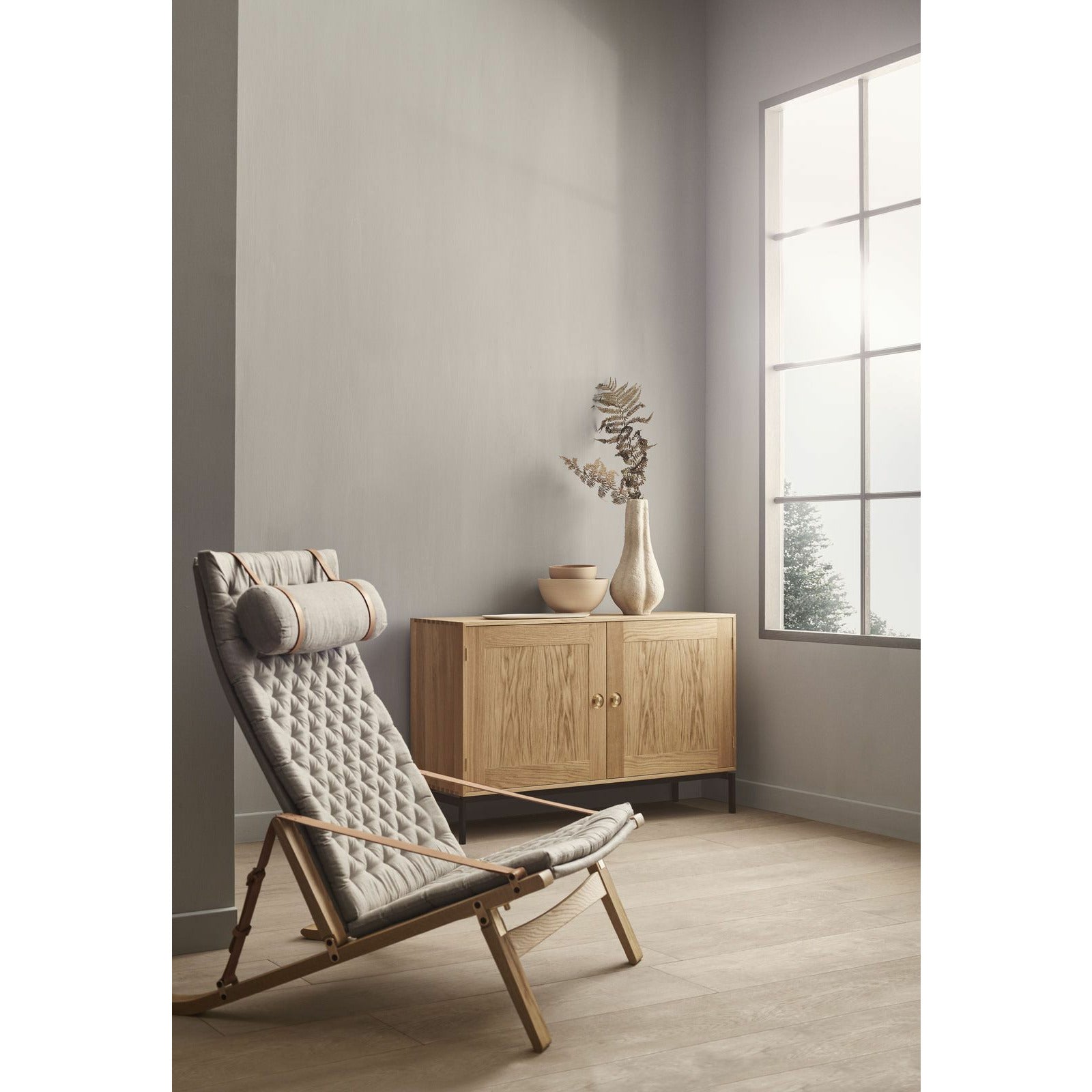 Carl Hansen FK10 PLICA Oak dębowy/płótno, naturalne