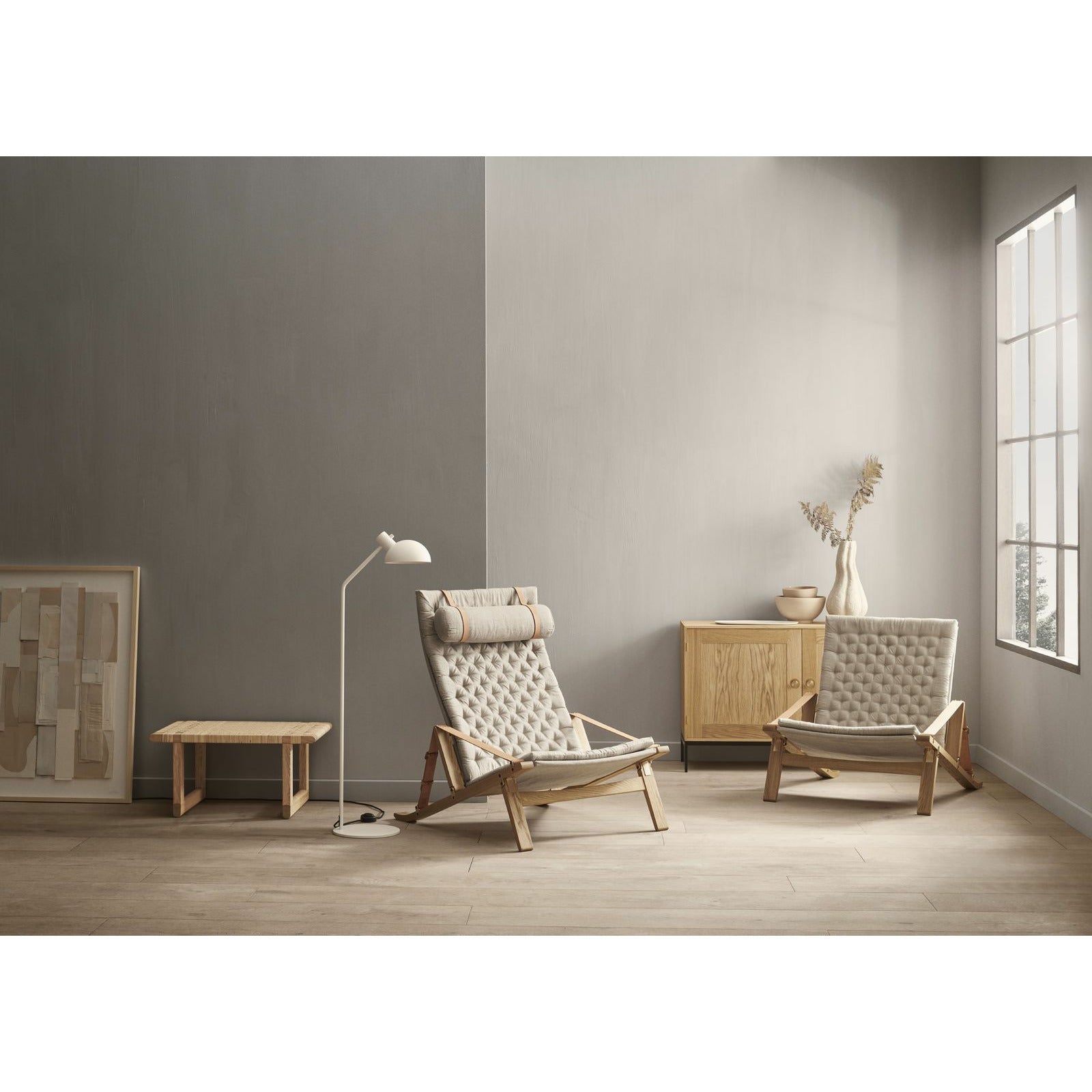 Carl Hansen FK11 Plica Frea Oak naiwane/płótno, naturalne