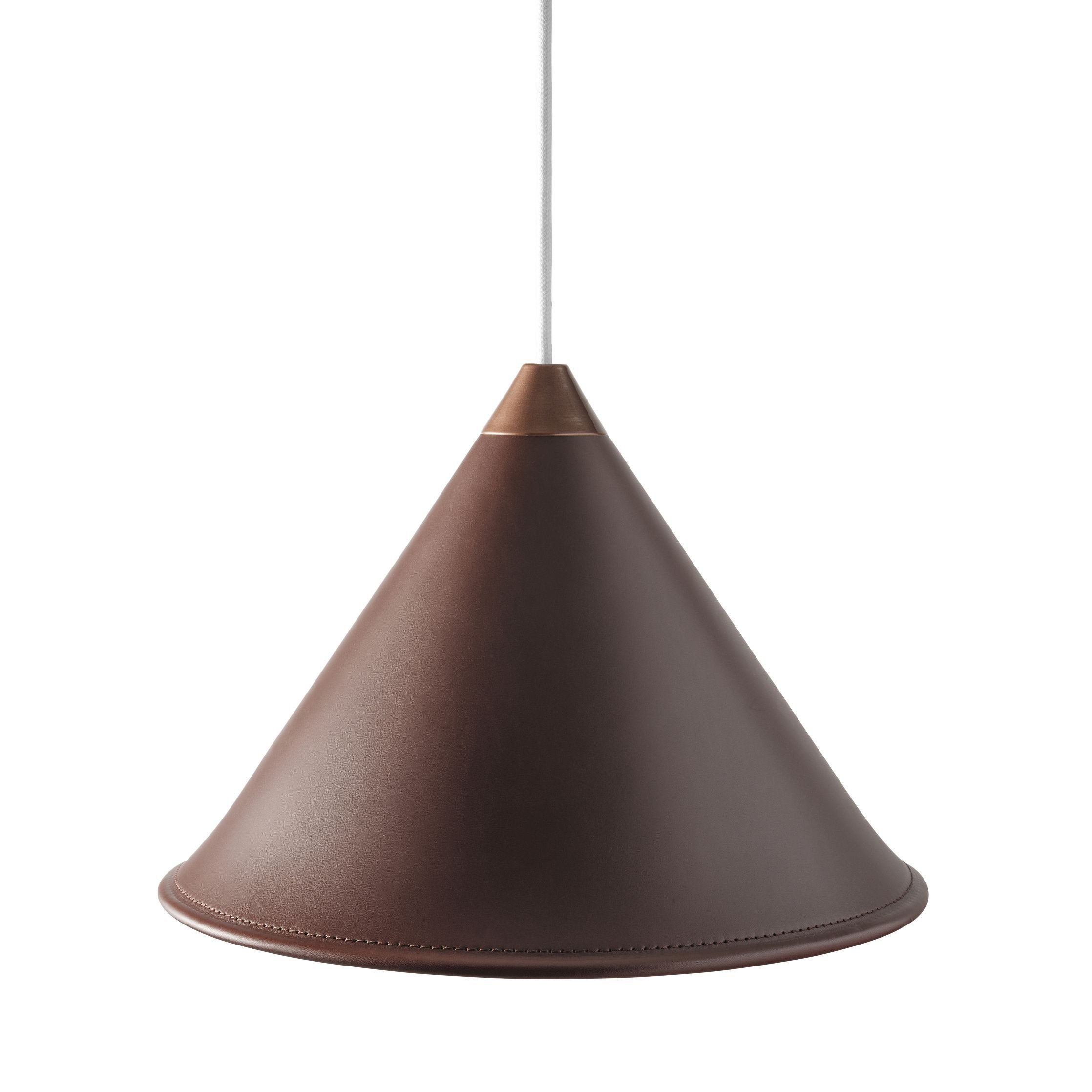 Cuero Namibia Pendant ø 35 Cm, Chocolate/Copper With White Cable