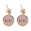 Listy projektowe Candy Disc Carring's Kiss Brass Gold Platted, Pink