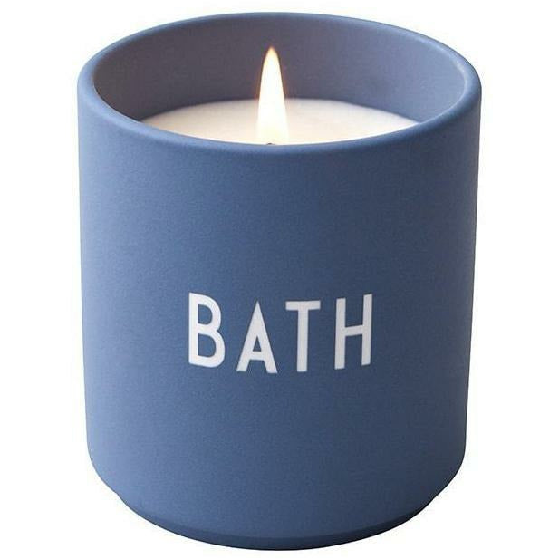 Design Letters Scented Candle Bath Blue, 8.7cm