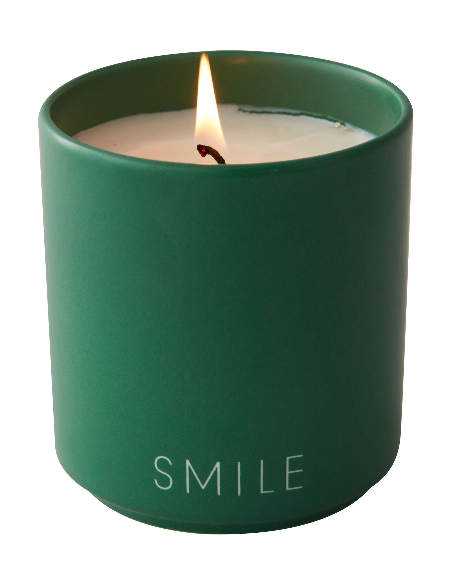 Listy projektowe pachnący świeca uśmiech duży, trawiasty zielony