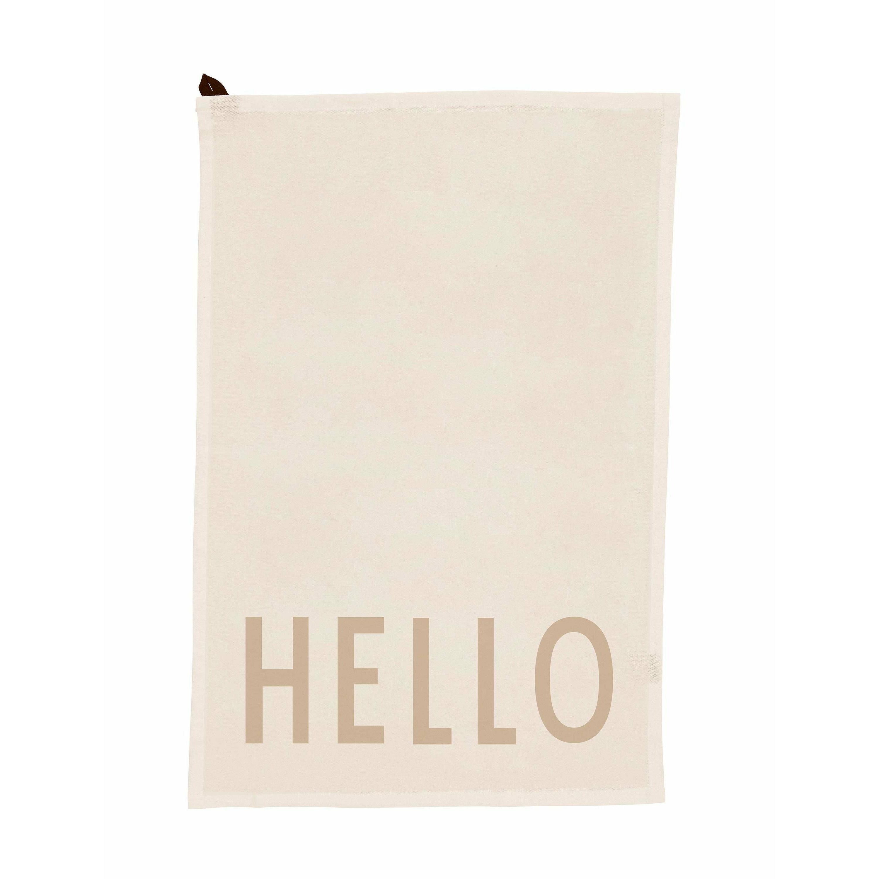 Design Letter's Favorite Tea Towel Set Of 2, Off White
