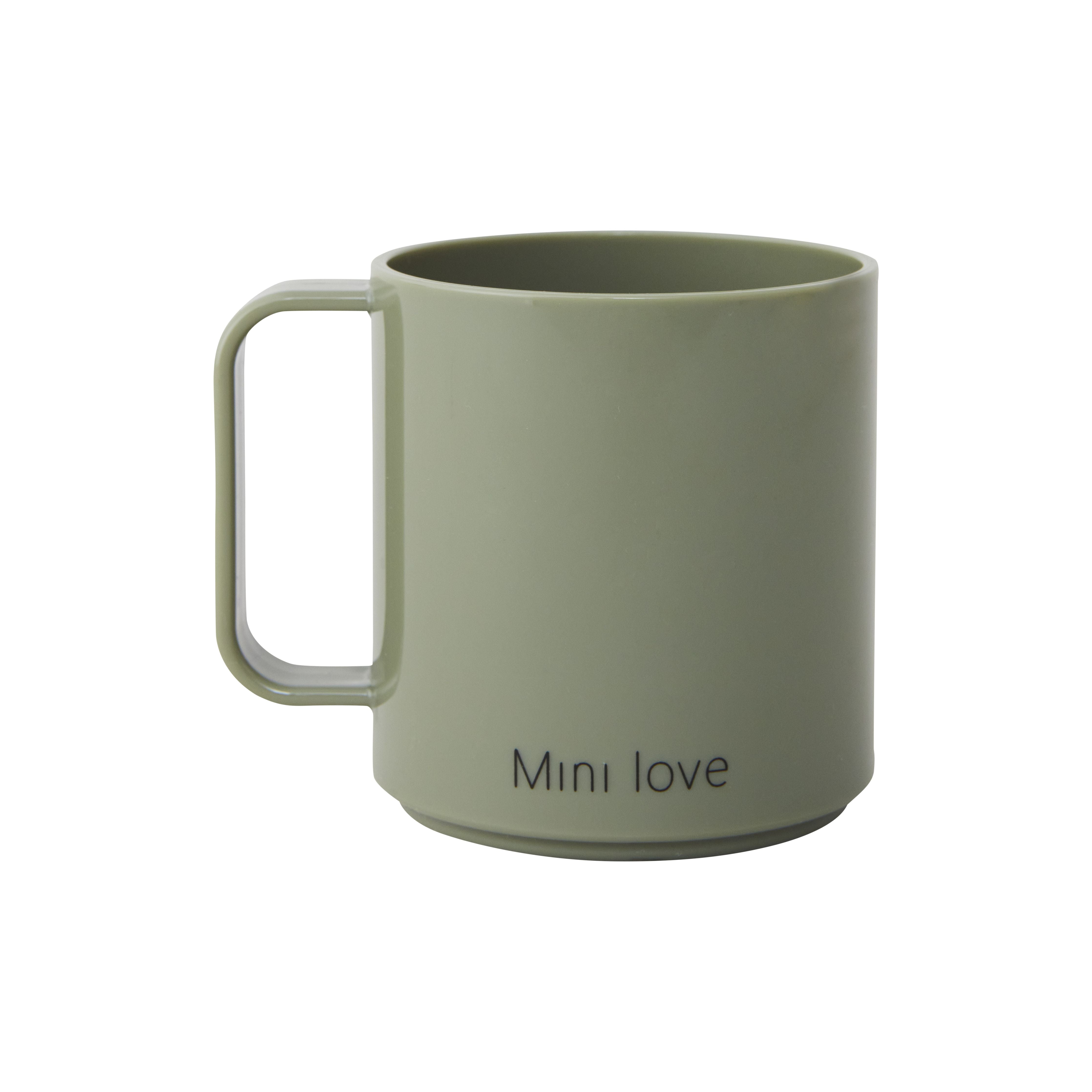 Design Letters Mini Love Mug With Handle, Forest Green