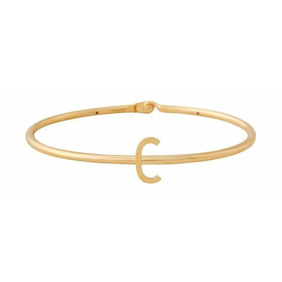 Design Letters My Bangle C Bangle, 18k Gold Plated Silver