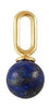 Listy projektowe Kamienne wisiorek 5 mm 18 -karatowe złote srebro, Lapis Lazuli Blue